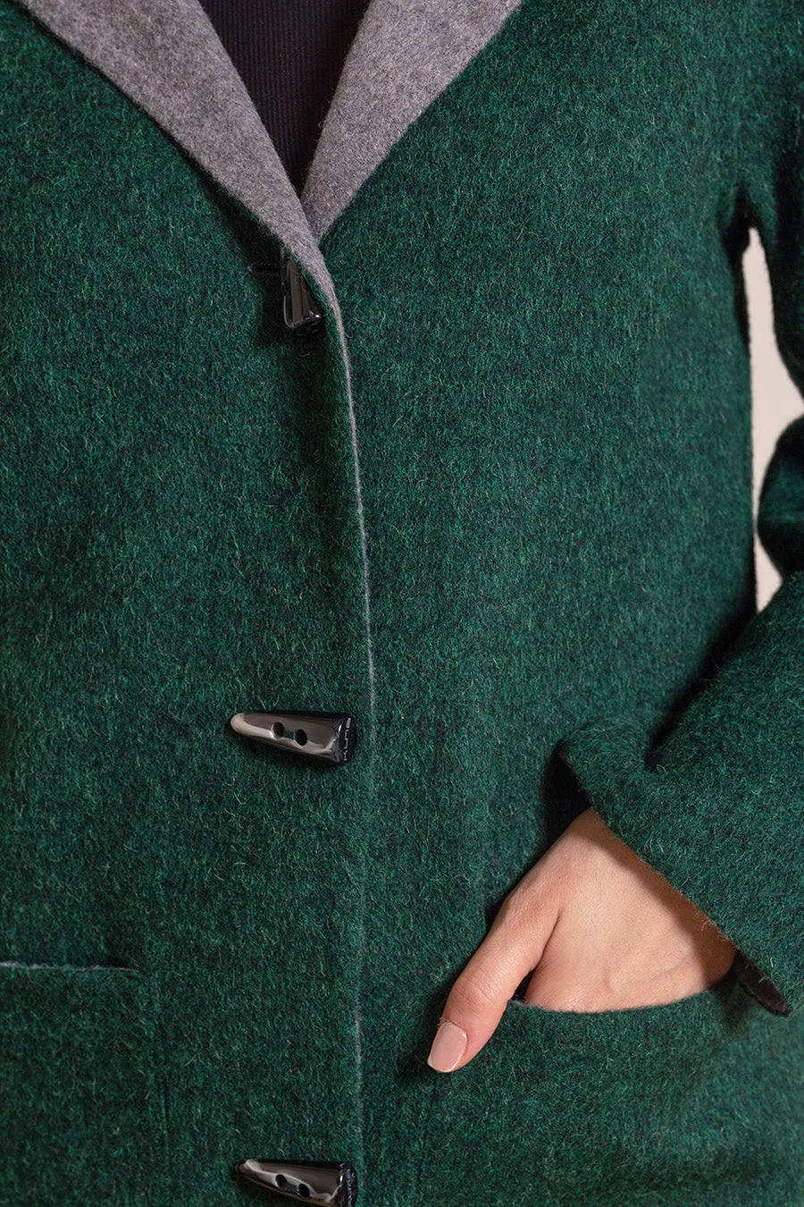 Anastasia Coat Baby Alpaca & Wool Color Spruce&Bentley - Image 4