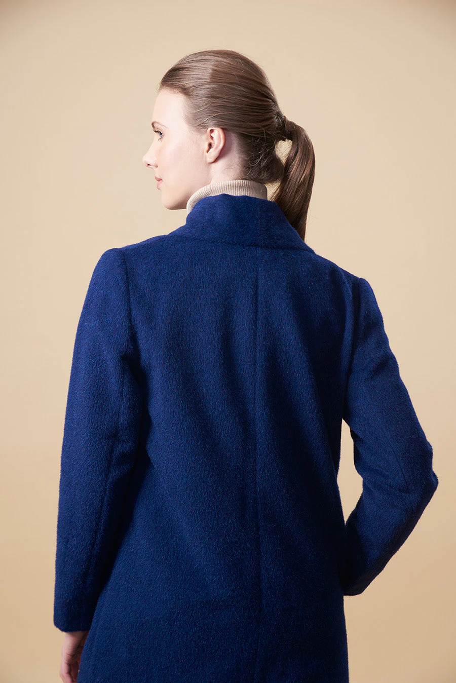 Short Swing Coat Baby Alpaca Color Astral - Image 2