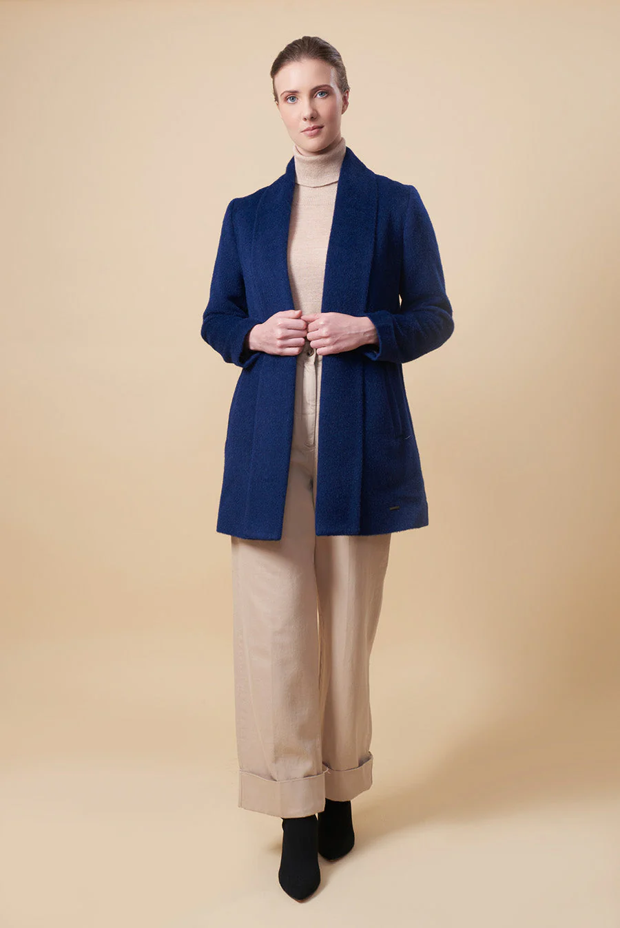 Short Swing Coat Baby Alpaca Color Astral - Image 3