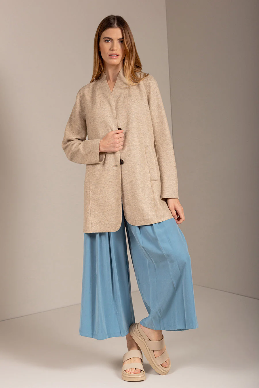 Urla Coat Alpaca & Wool Color Costa - Image 3
