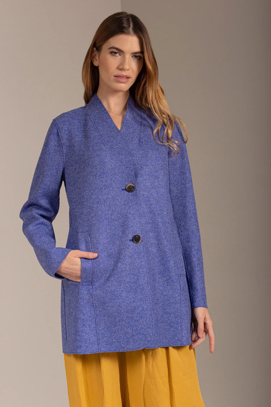 Urla Coat Alpaca & Wool Color Titicaca