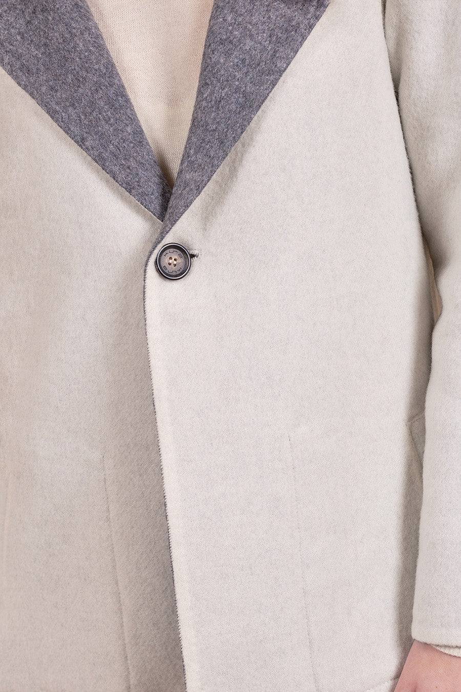 Vancouver Coat Baby Alpaca Color Bentley&Ecru - Image 8