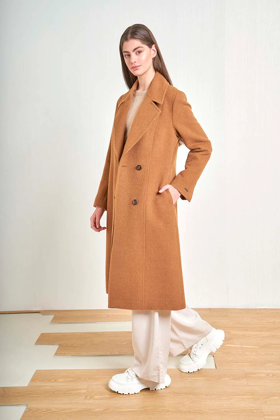 Voices Coat Alpaca & Wool Color Vicuna - Image 3