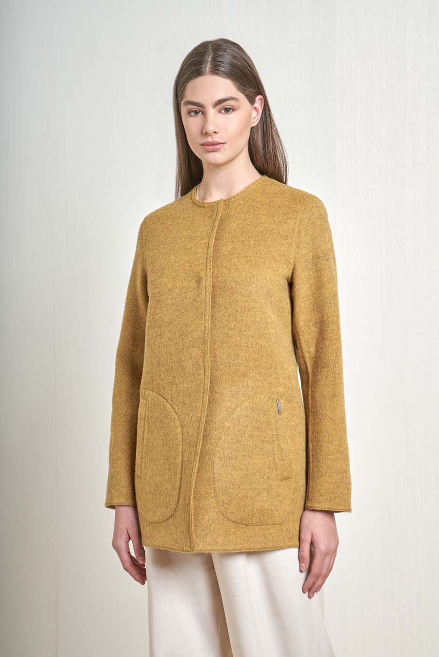 Volvera Coat Baby Alpaca & Wool Color Curry&Cream