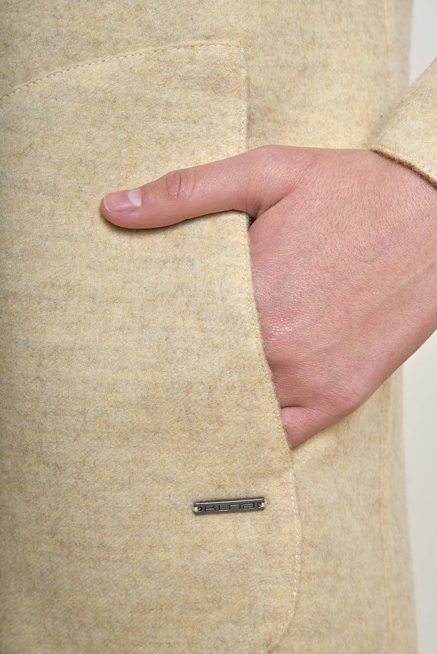 Volvera Coat Baby Alpaca & Wool Color Curry&Cream - Image 8