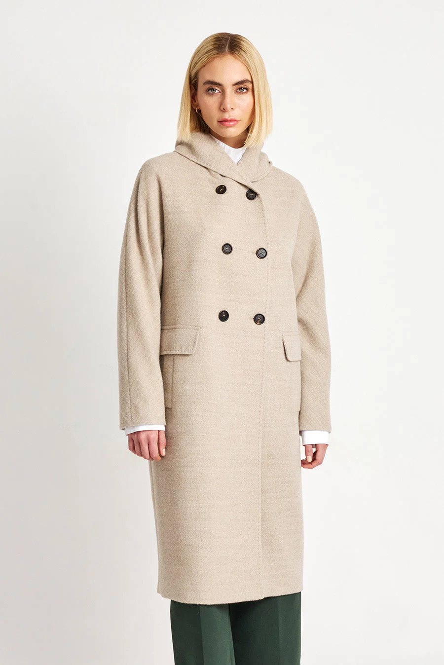 Westend Coat Baby Alpaca Color Sabbia - Image 2