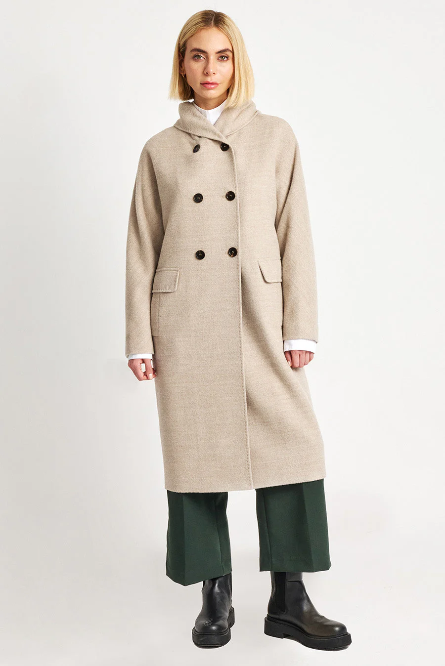 Westend Coat Baby Alpaca Color Sabbia - Image 4