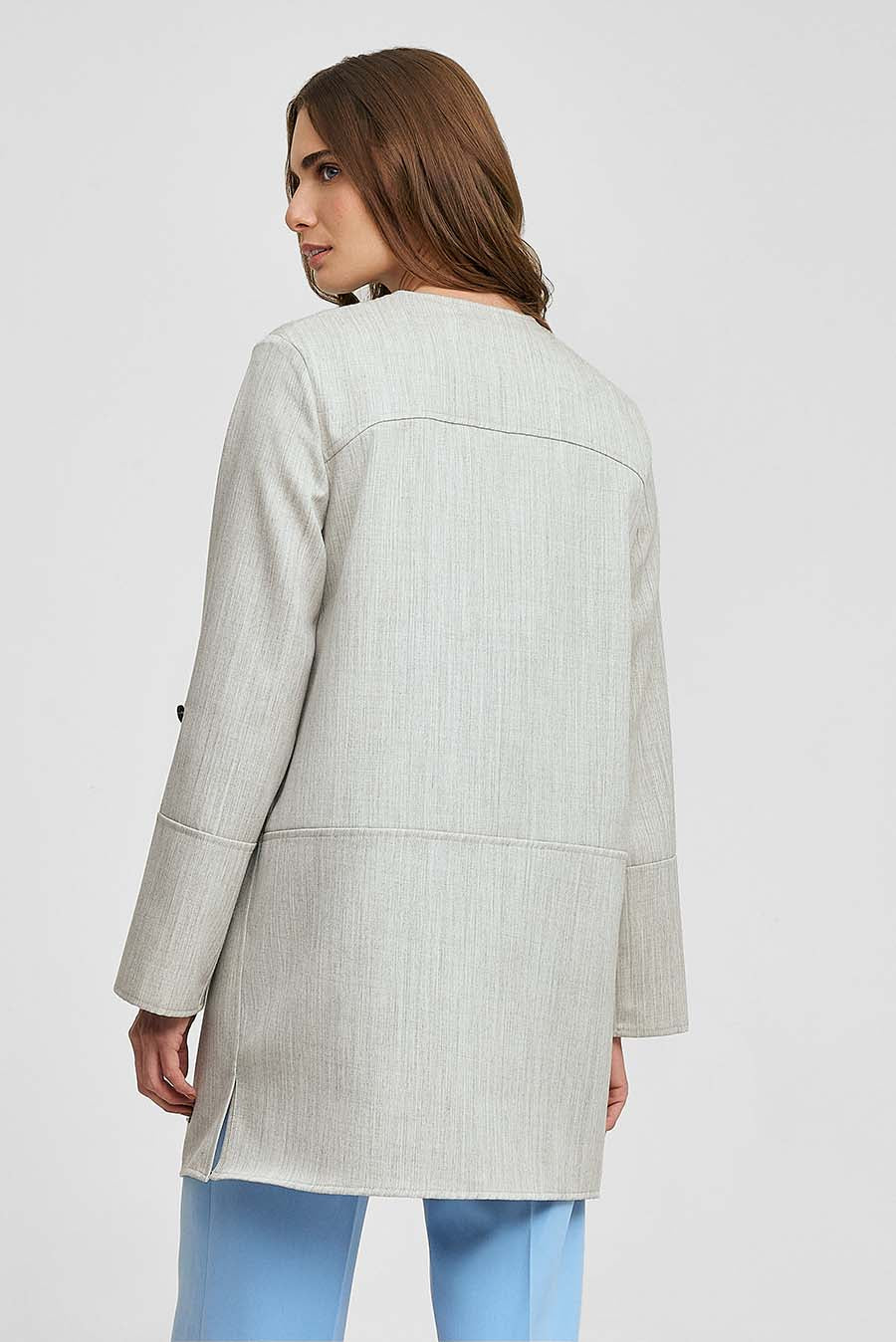 Window Coat Lana & Baby Alpaca Color Grey - Image 3