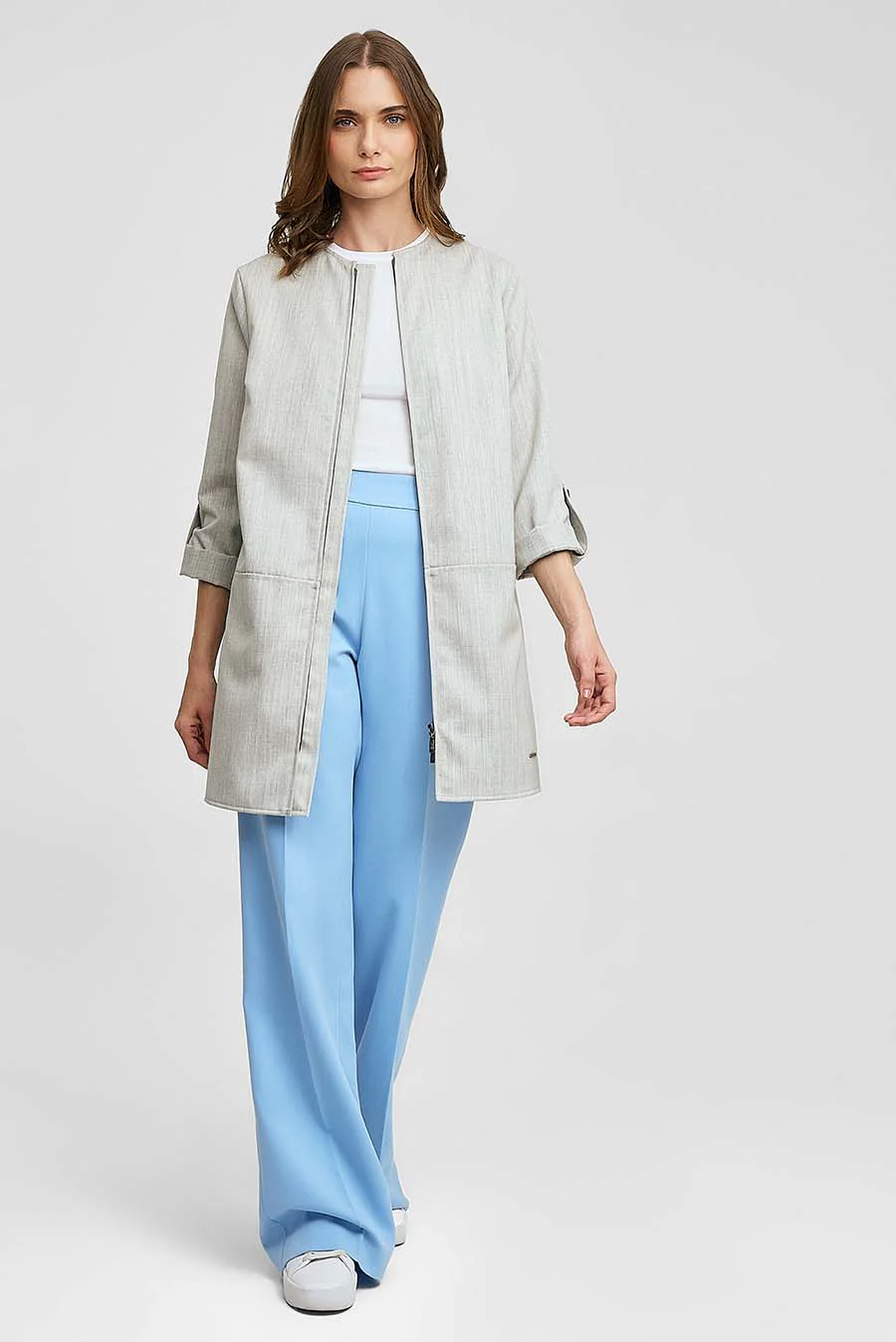 Window Coat Lana & Baby Alpaca Color Grey - Image 4