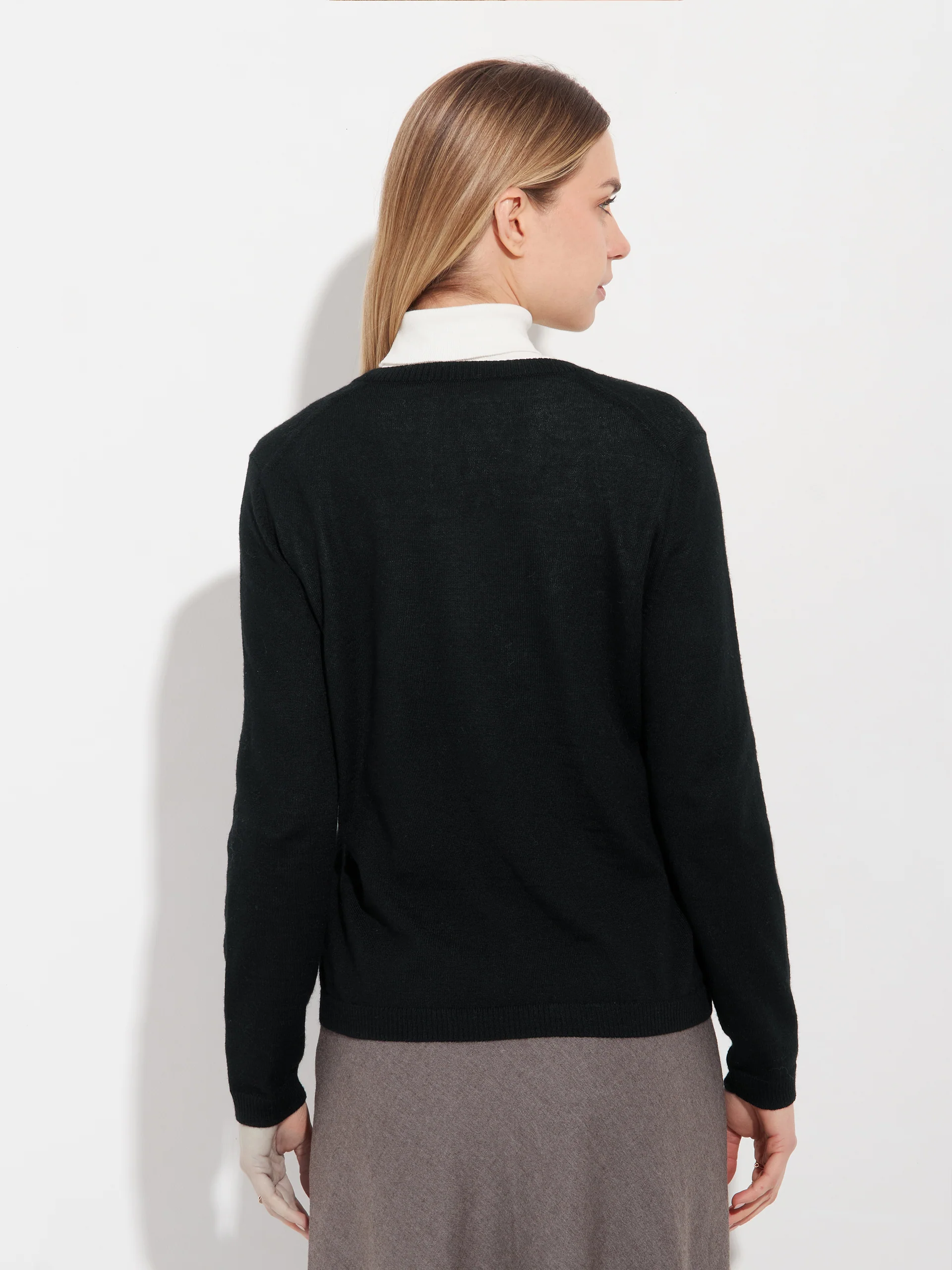 Abril Sweater Baby Alpaca Color Black - Image 3