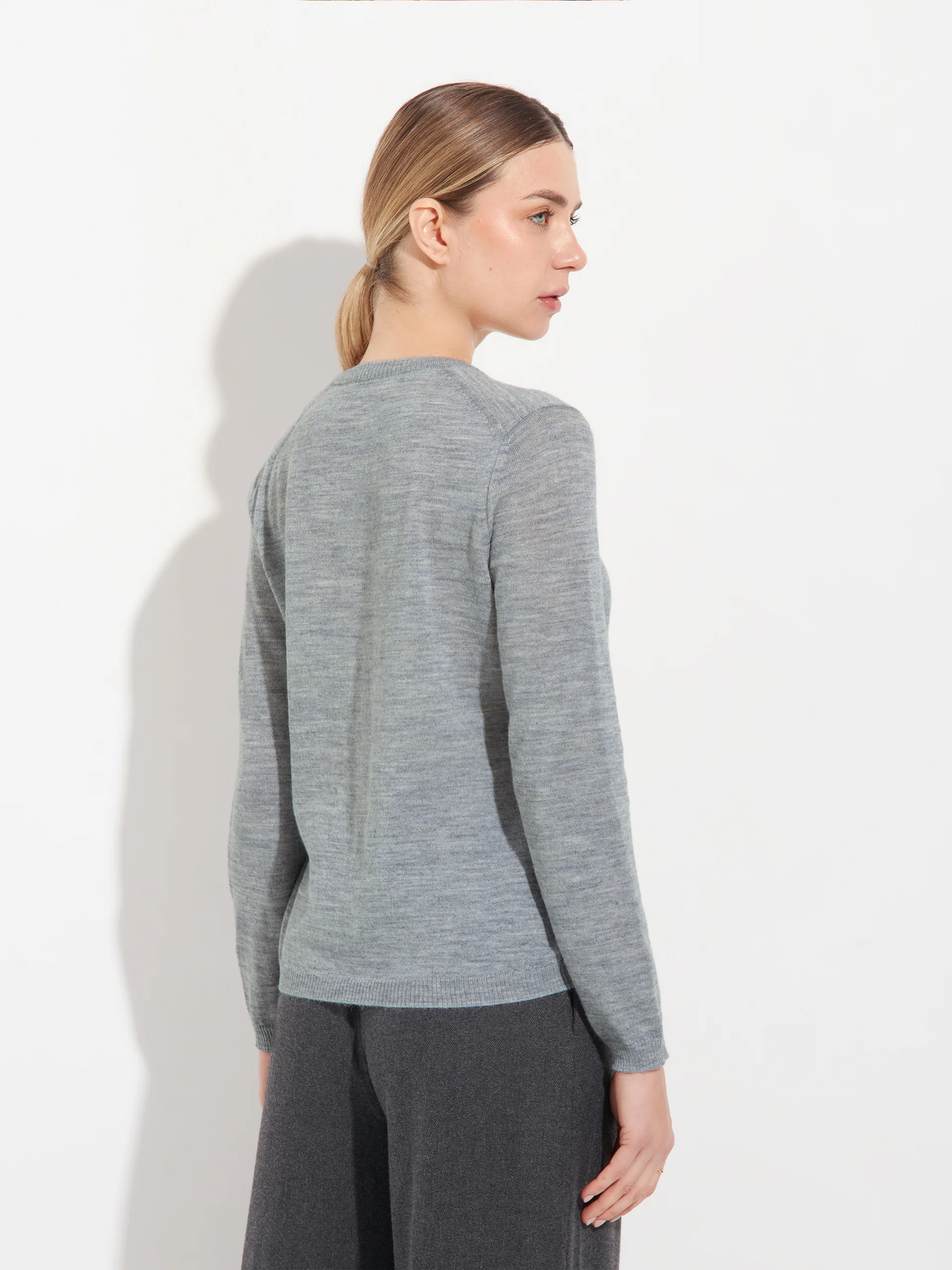 Abril Sweater Baby Alpaca Color Grey - Image 3
