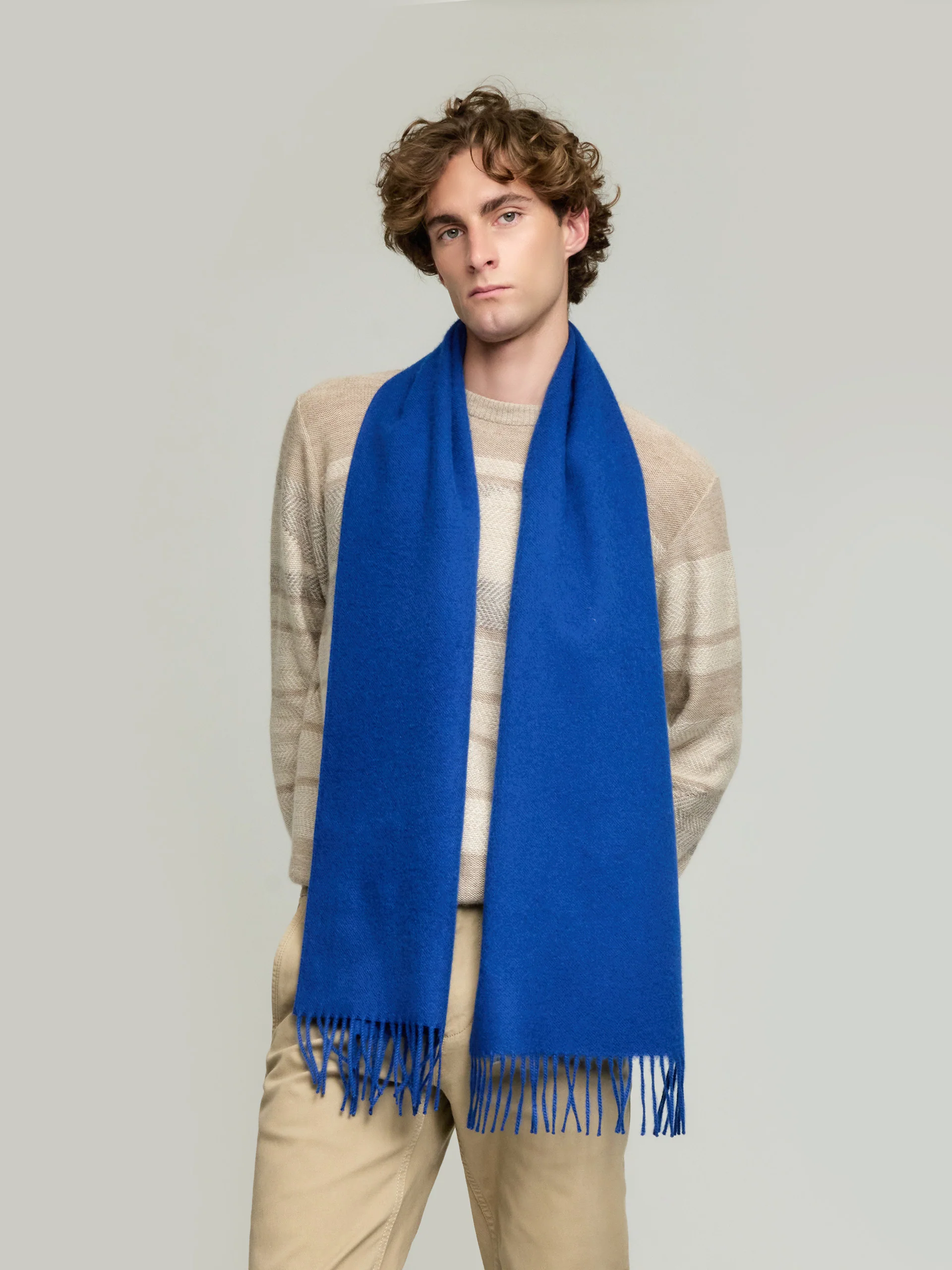 Adrian Scarf Baby Alpaca Color Blue - Image 4