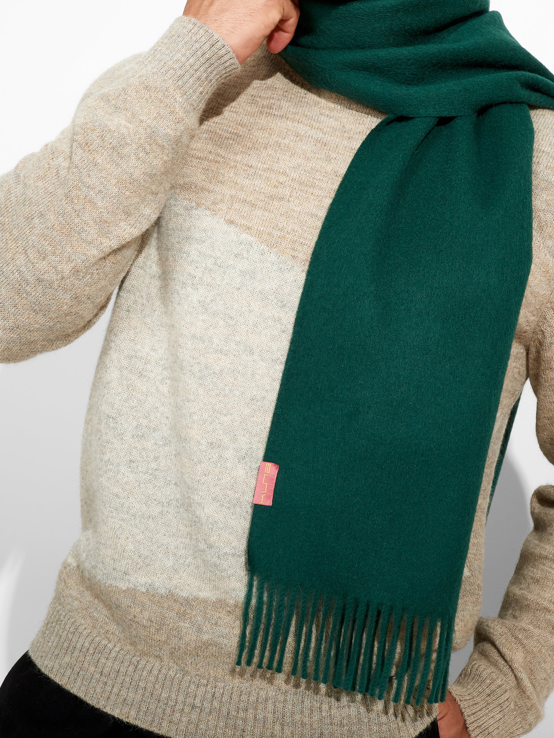 Adrian Scarf Baby Alpaca Color Green - Image 5