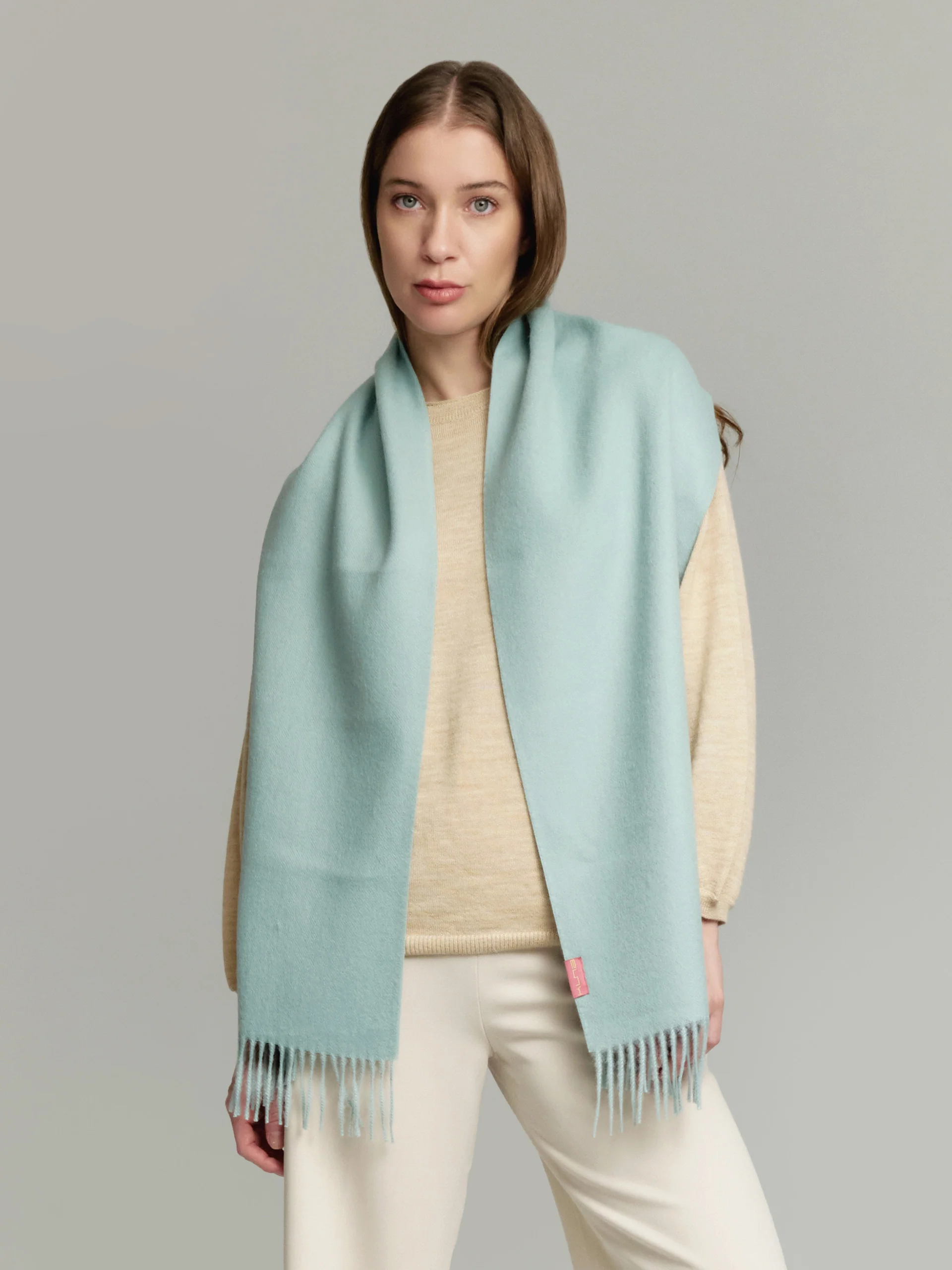 Adrian Scarf Baby Alpaca Color Green