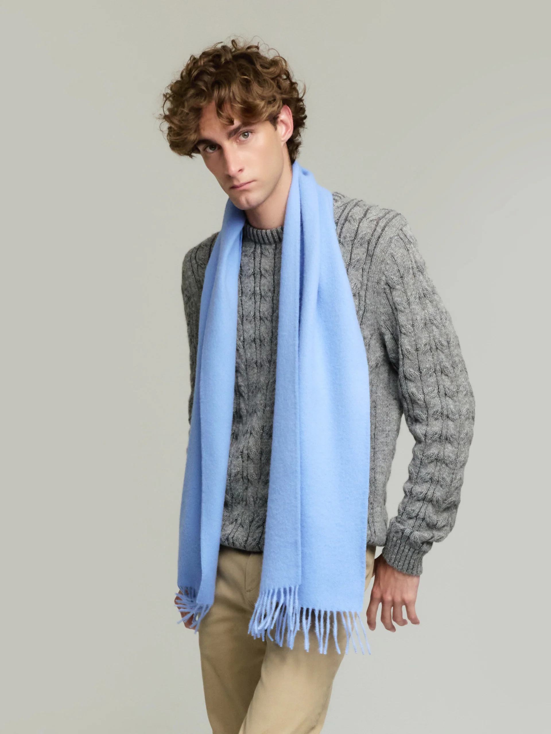 Adrian Scarf Baby Alpaca Color Light Blue - Image 4