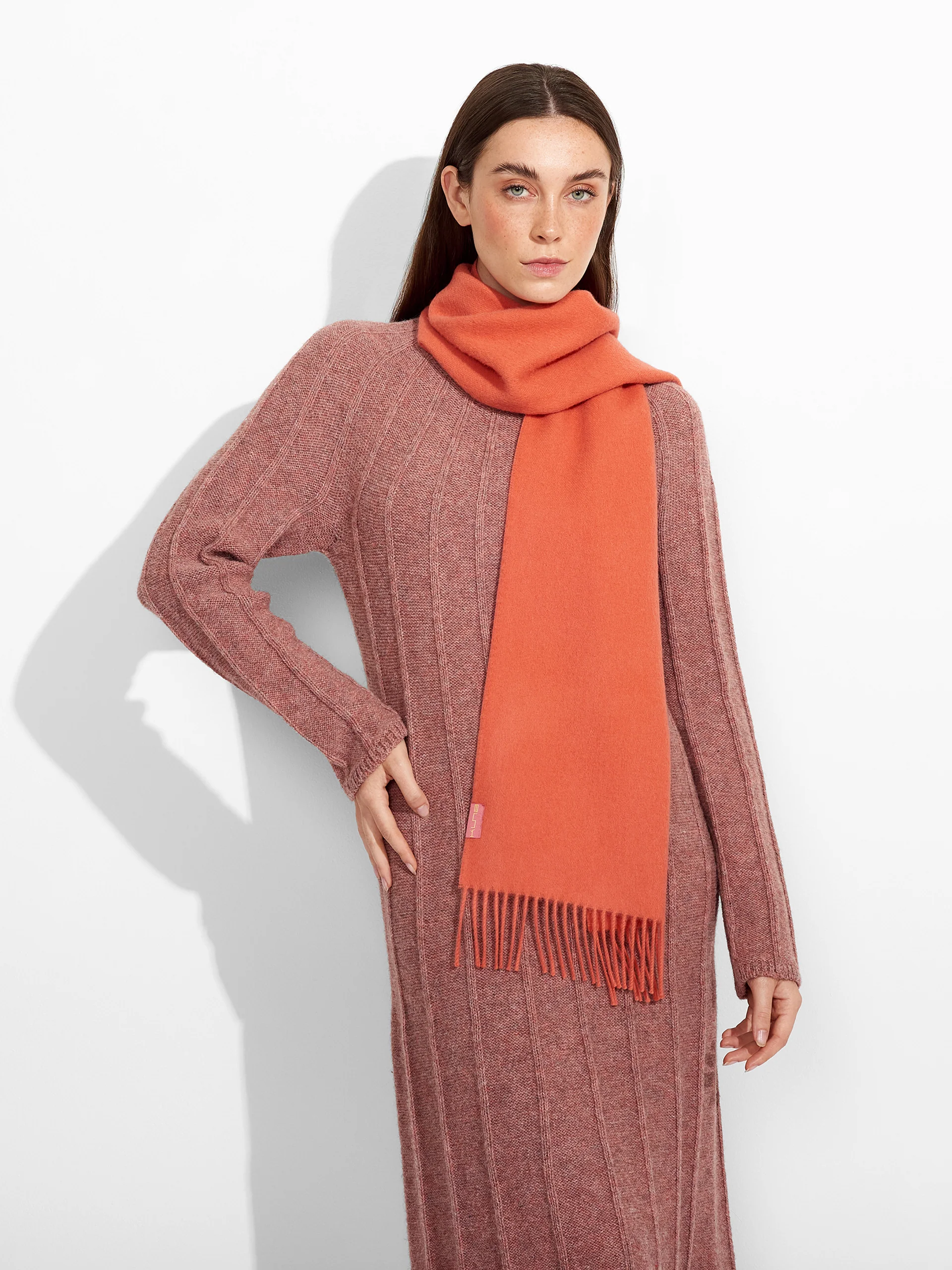 Adrian Scarf Baby Alpaca Color Orange