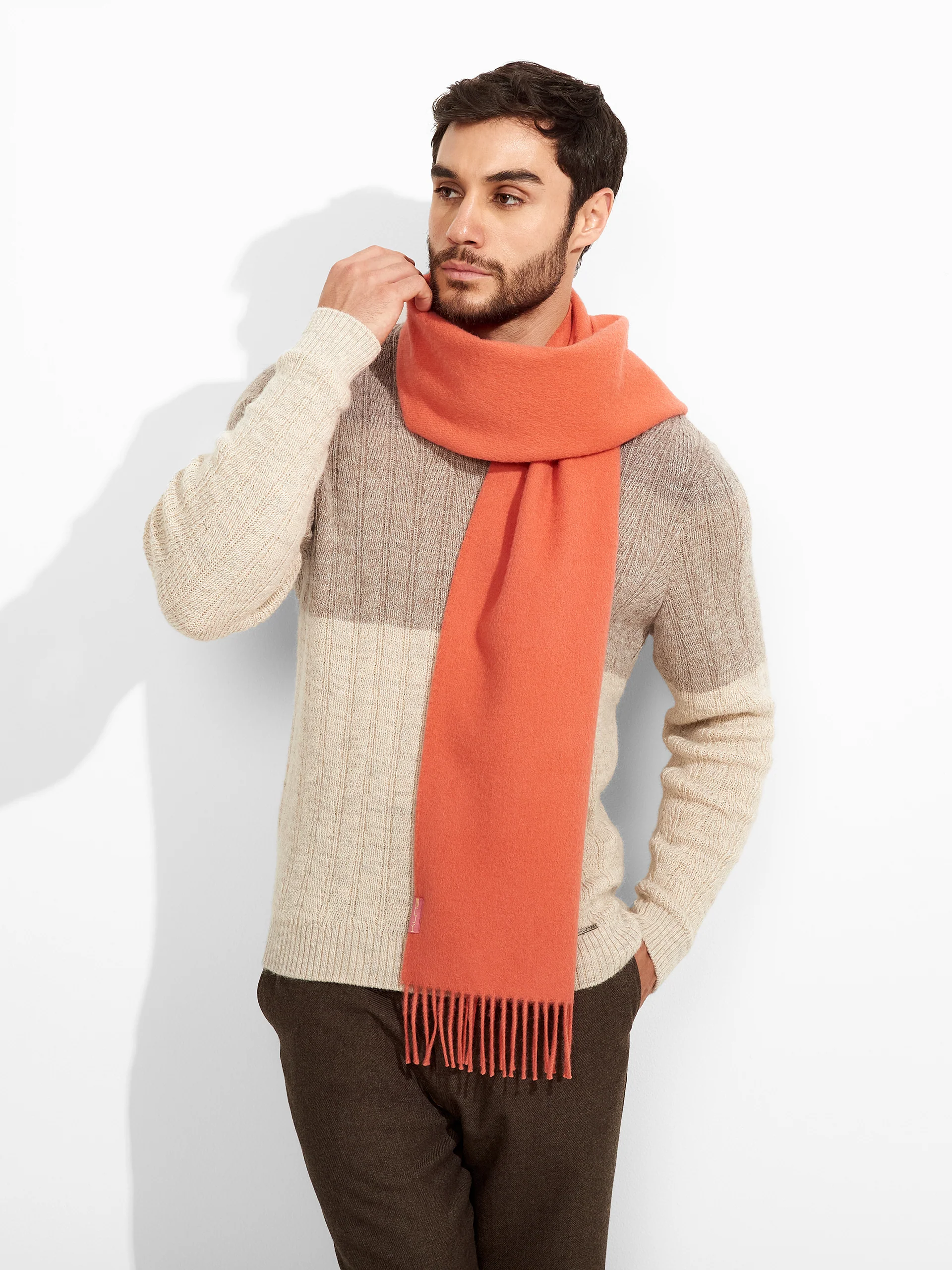 Adrian Scarf Baby Alpaca Color Orange - Image 4