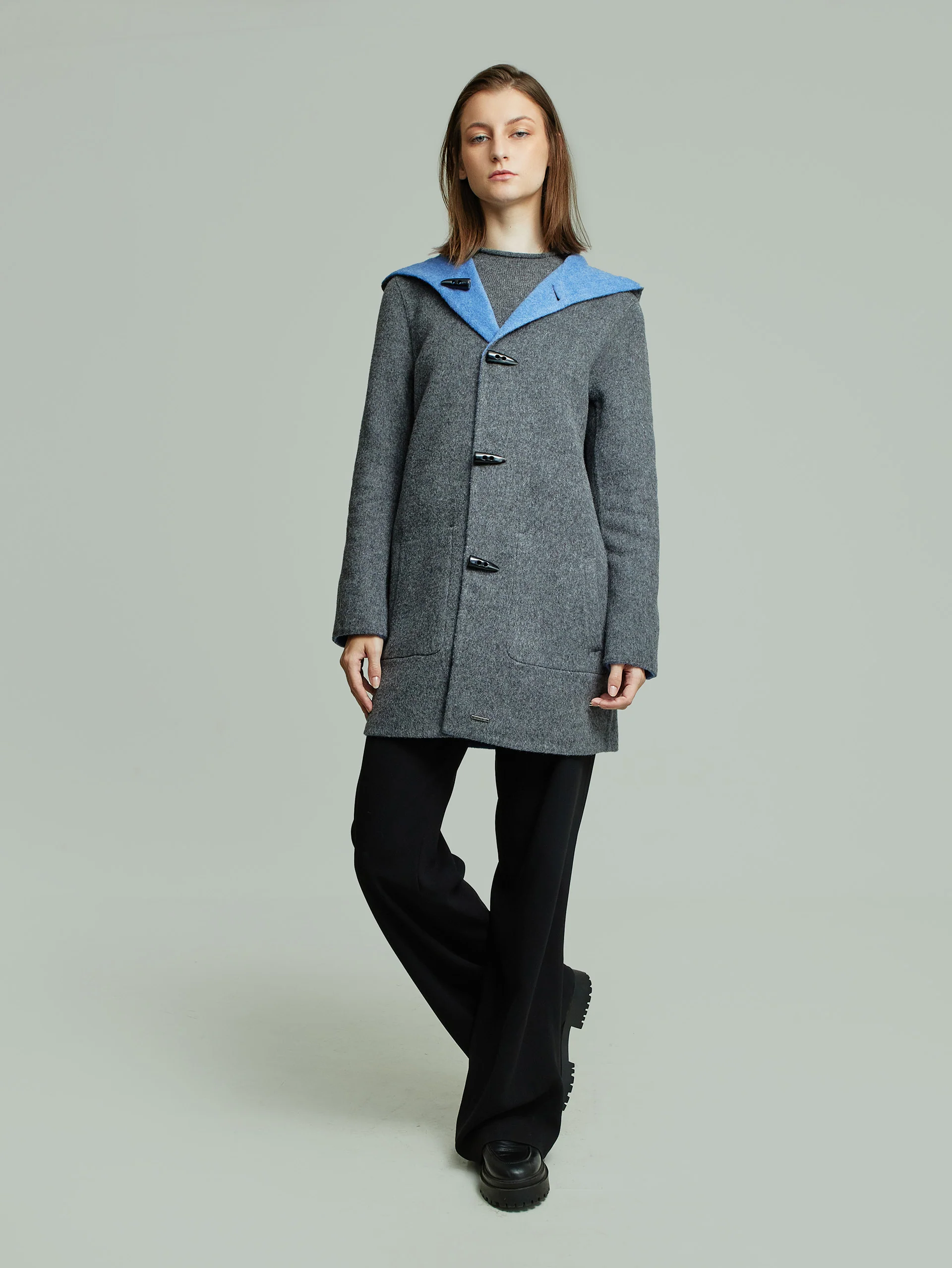 Alaia Coat Baby Alpaca Color Blue - Image 10