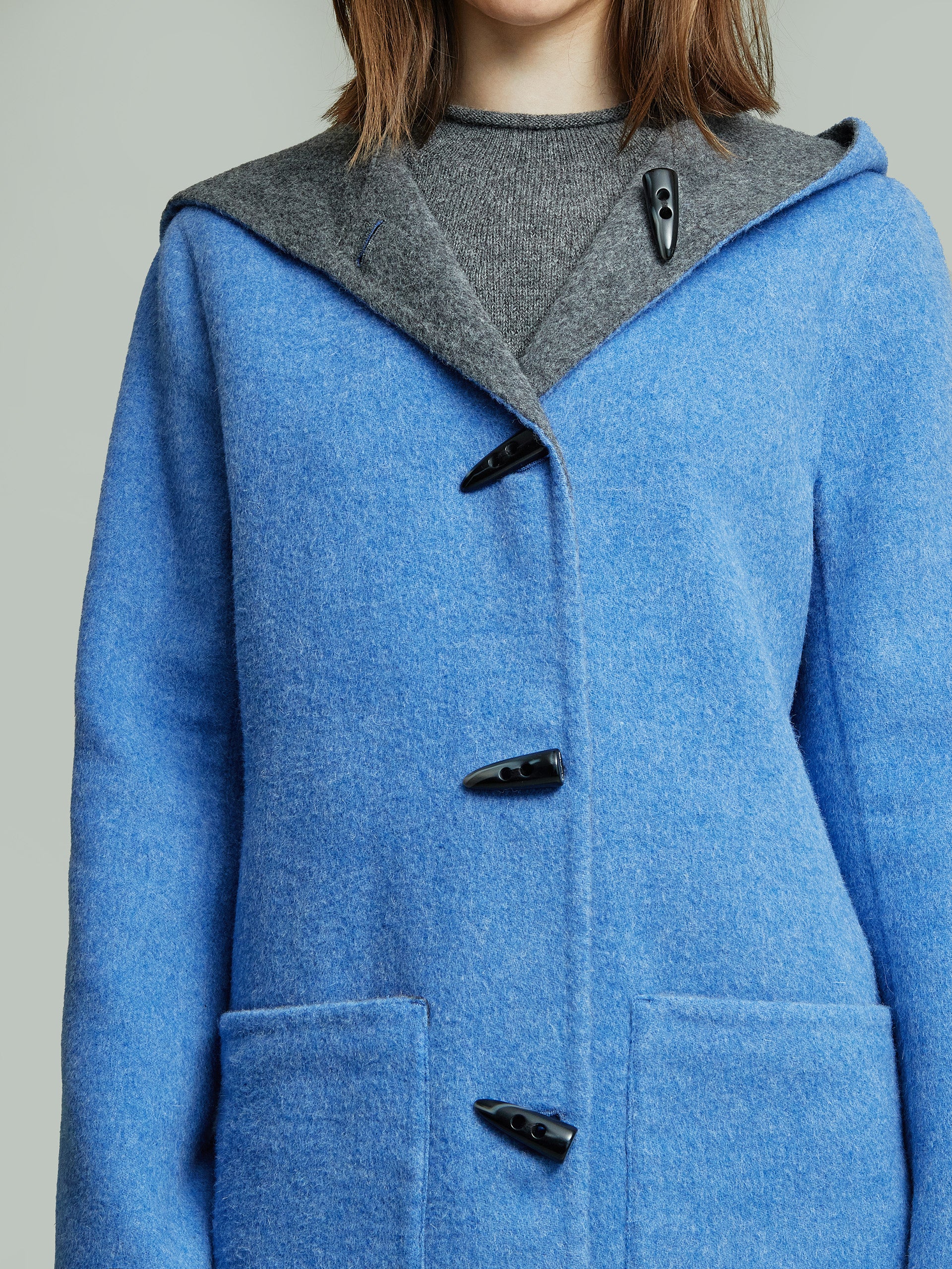 Alaia Coat Baby Alpaca Color Blue - Image 6