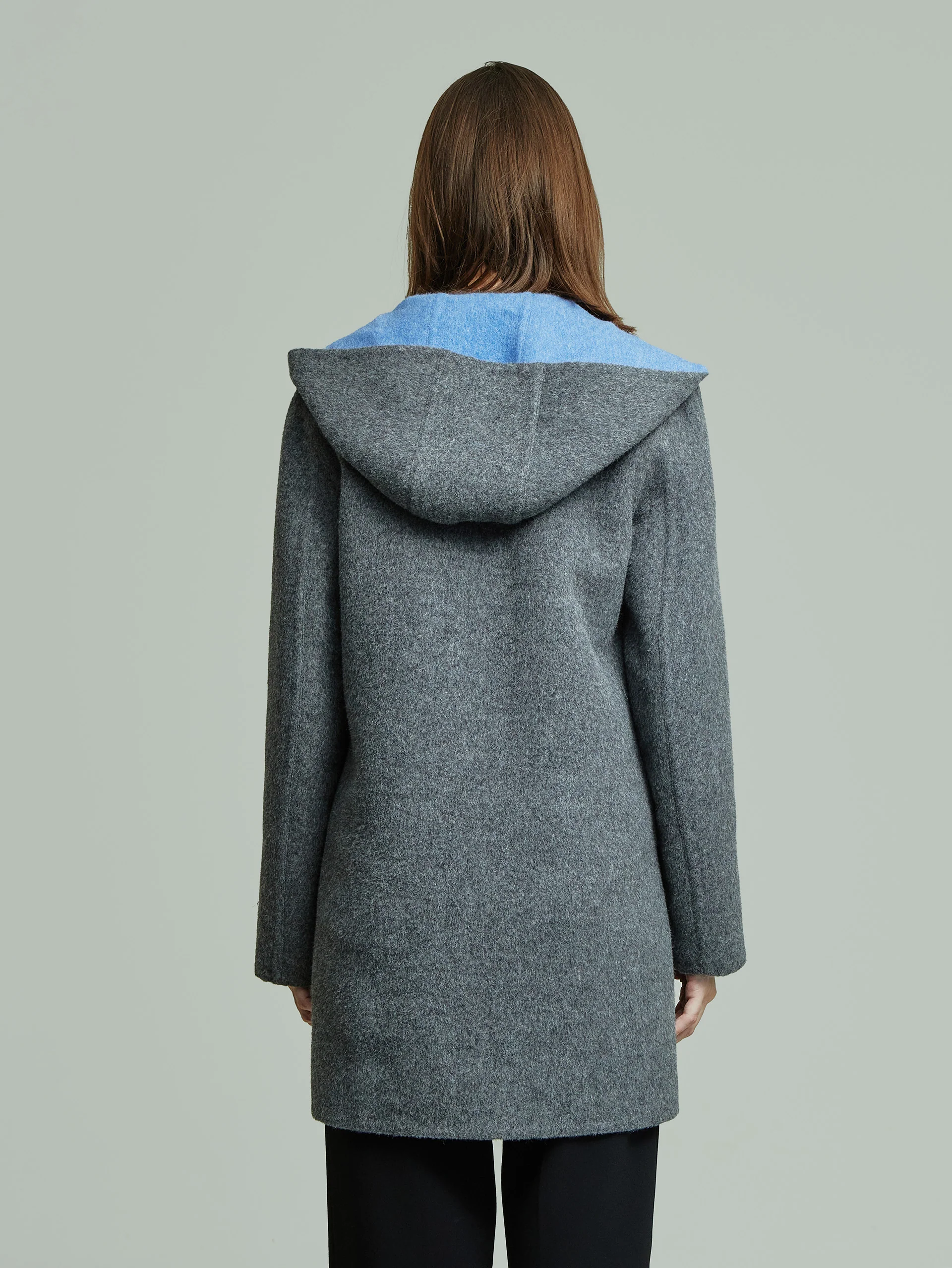 Alaia Coat Baby Alpaca Color Blue - Image 9