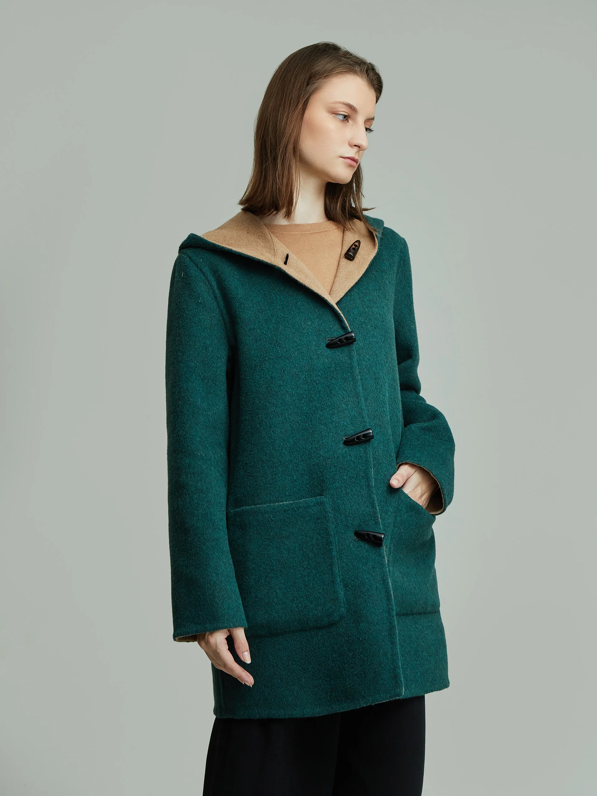Alaia Coat Baby Alpaca Color Green - Image 3