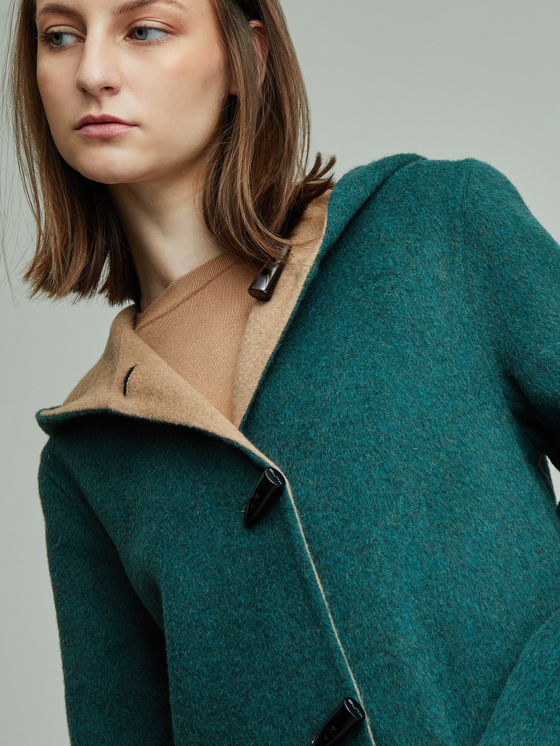 Alaia Coat Baby Alpaca Color Green - Image 5