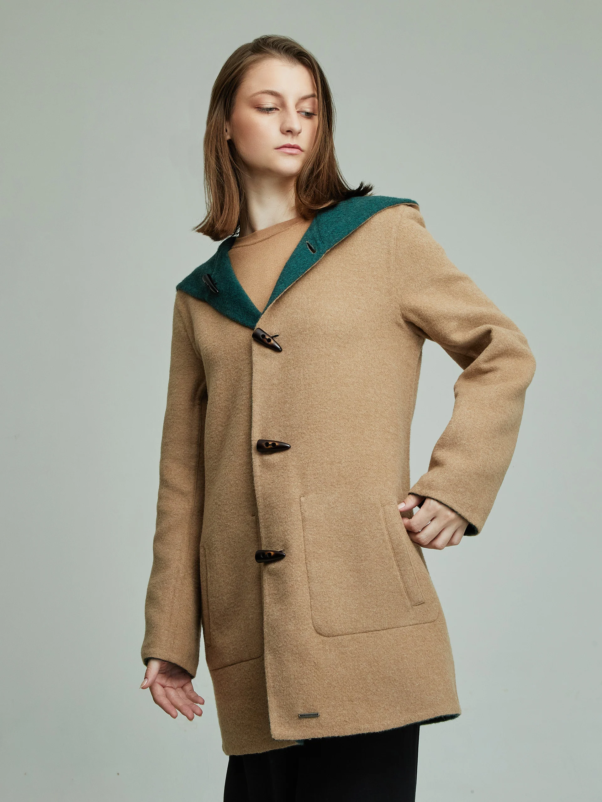 Alaia Coat Baby Alpaca Color Green - Image 7