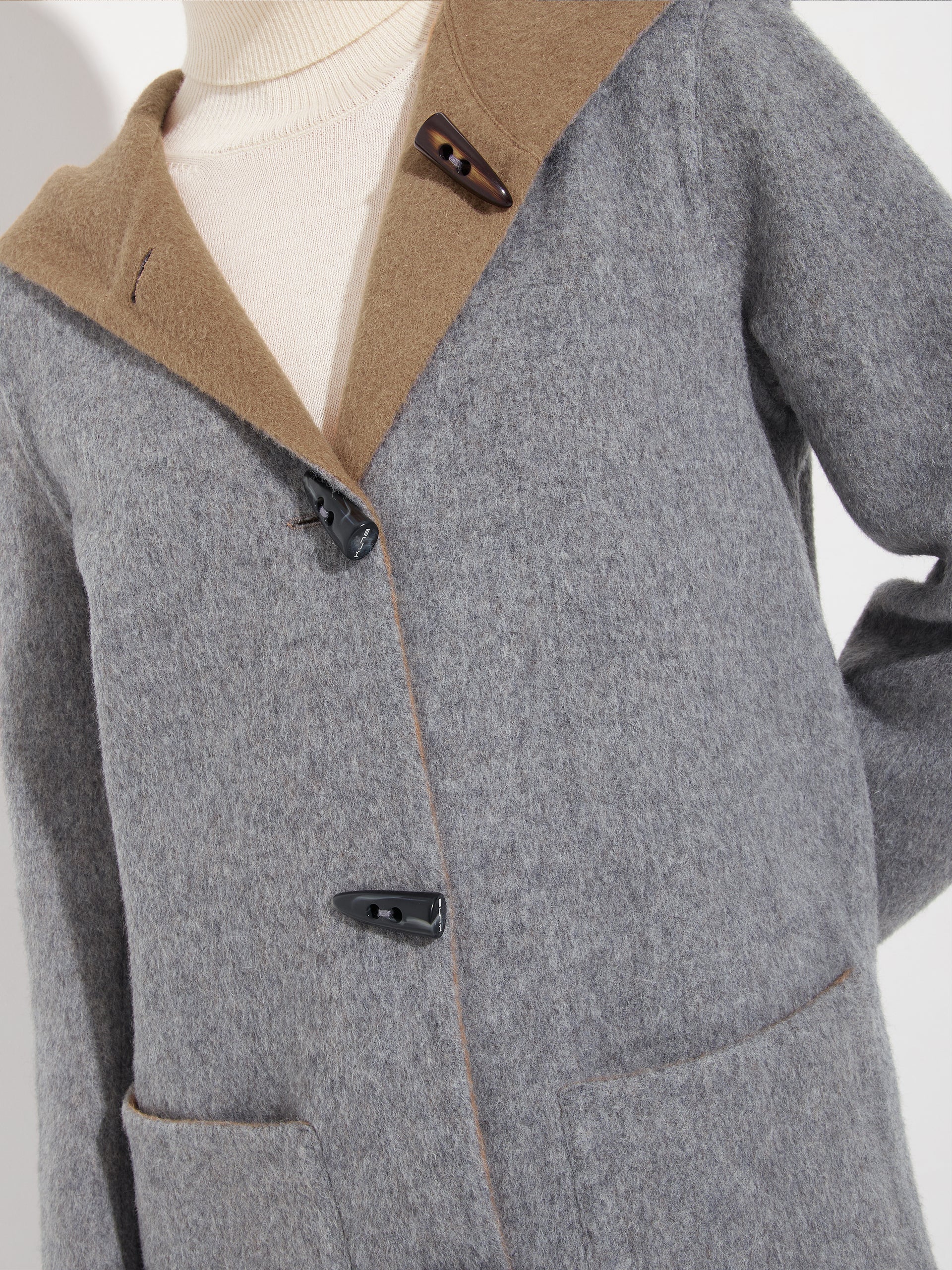 Alaia Coat Baby Alpaca Color Grey - Image 6