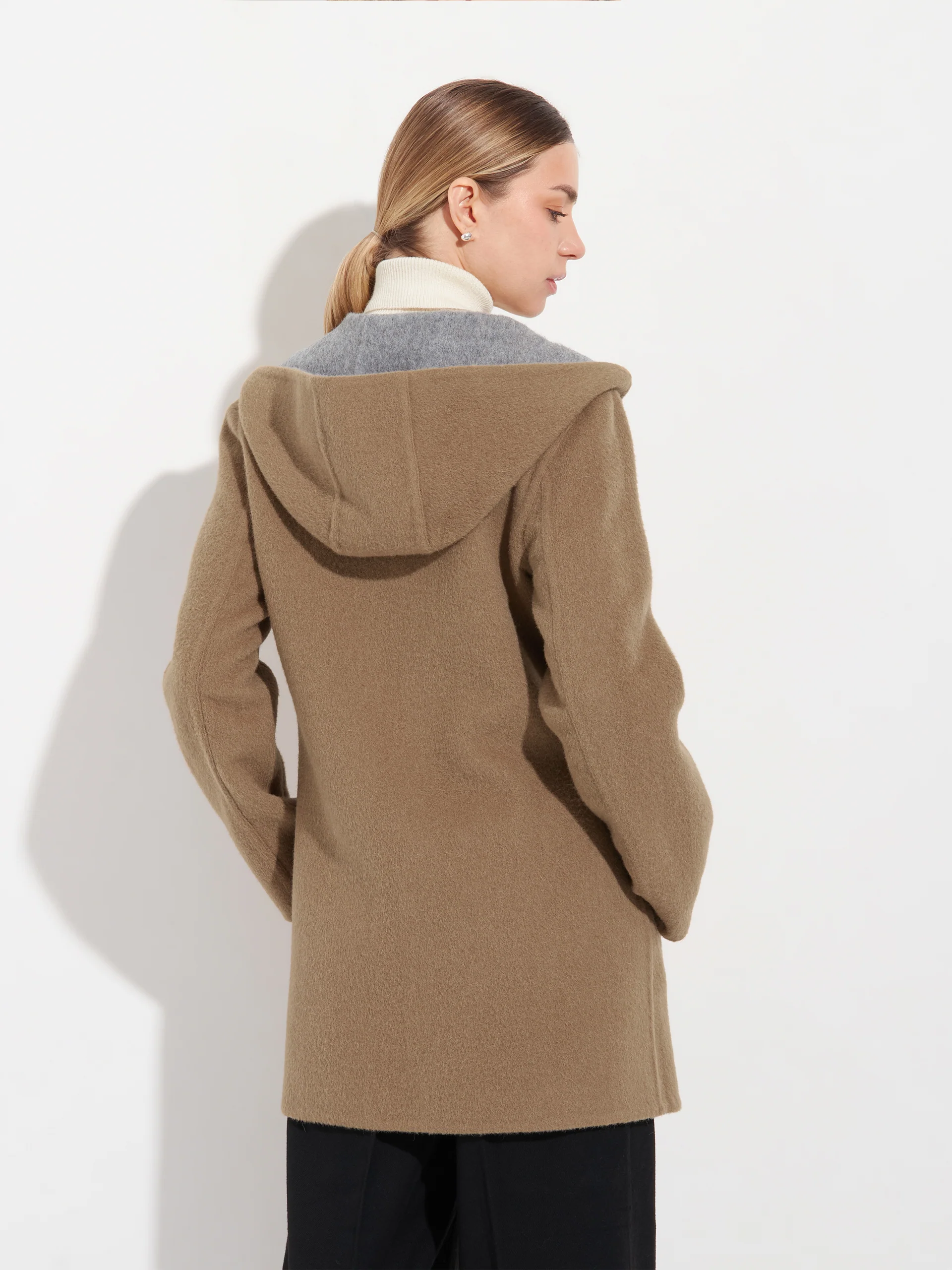 Alaia Coat Baby Alpaca Color Grey - Image 9