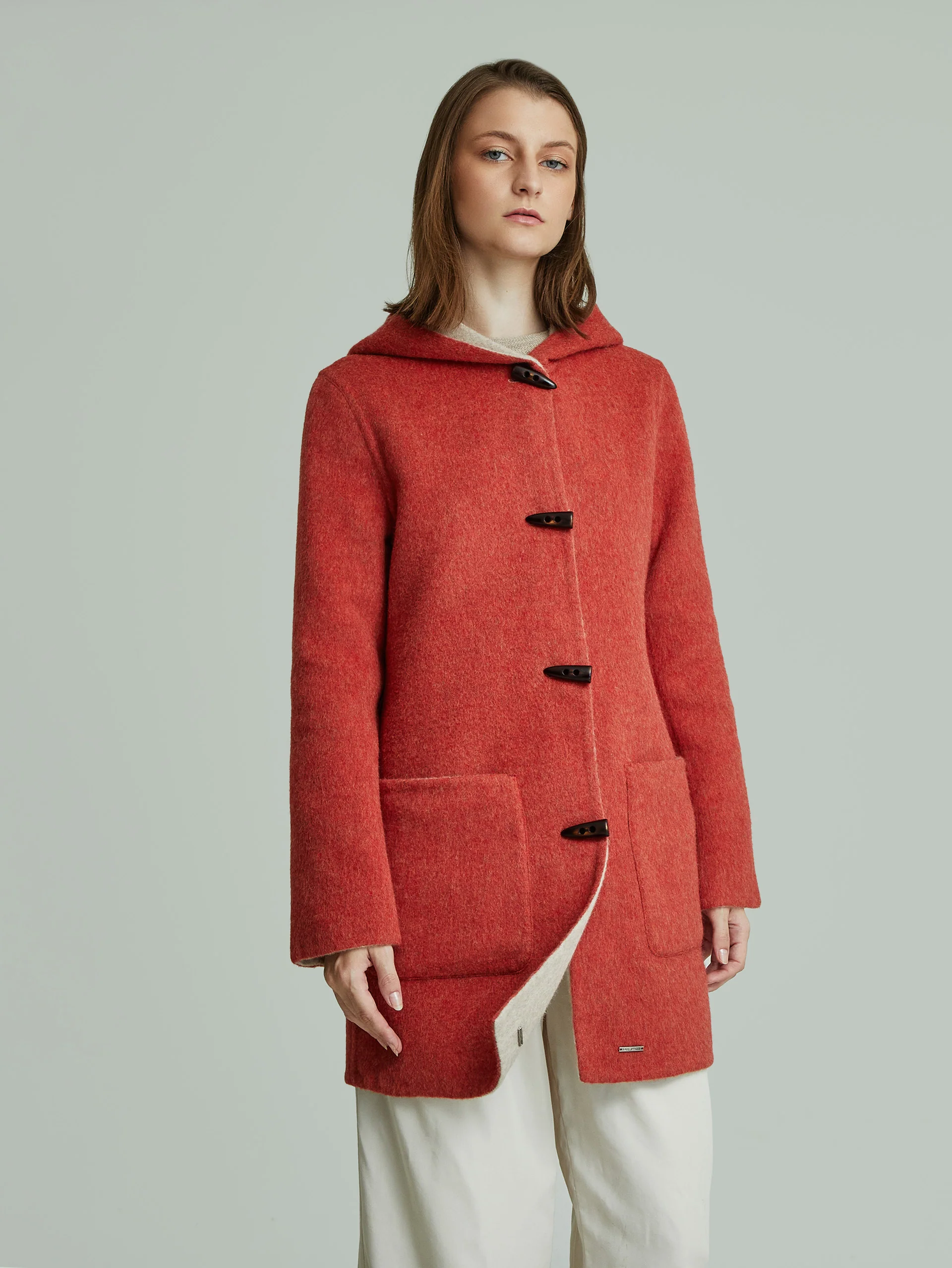 Alaia Coat Baby Alpaca Color Orange - Image 3