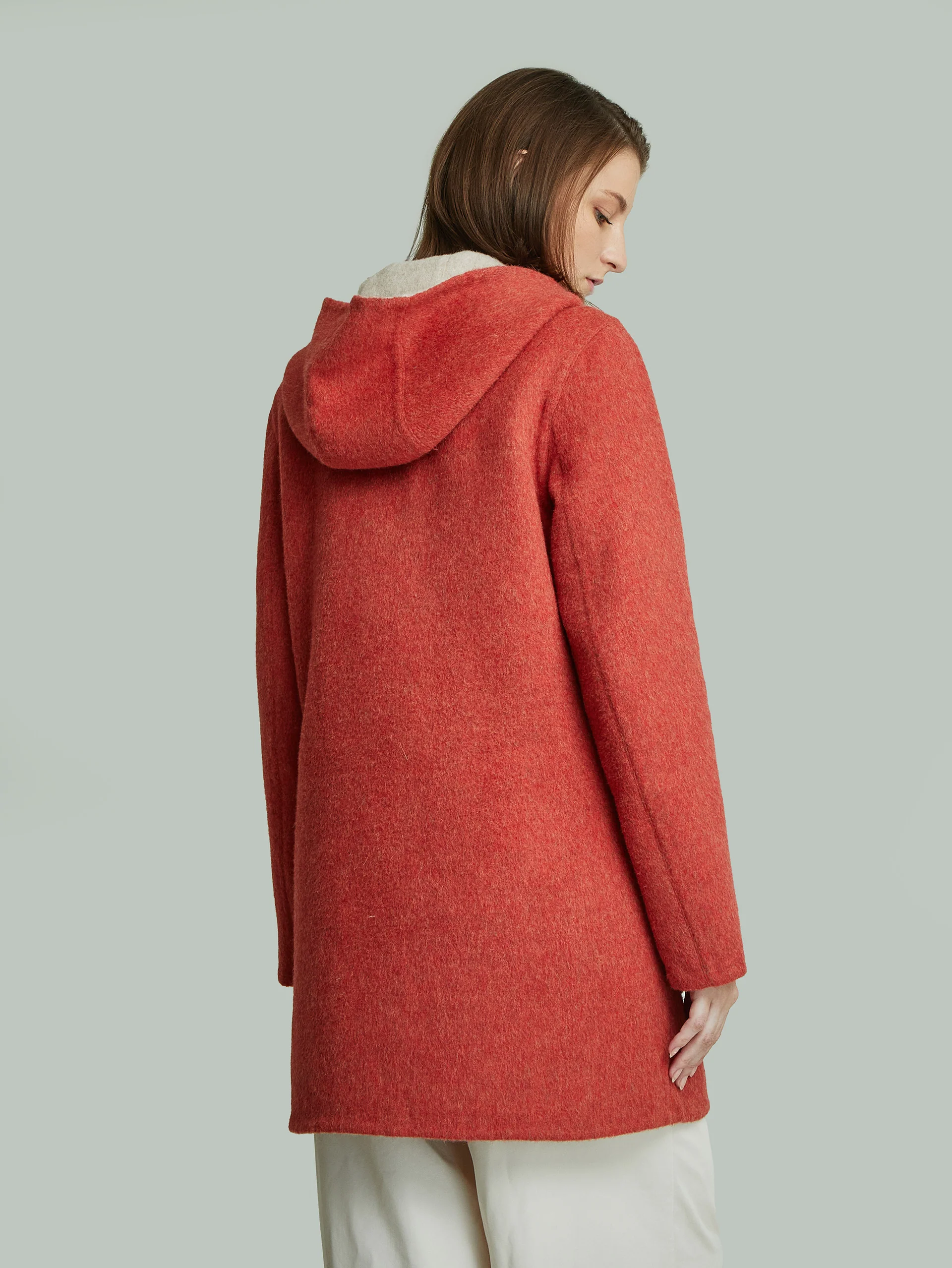 Alaia Coat Baby Alpaca Color Orange - Image 4