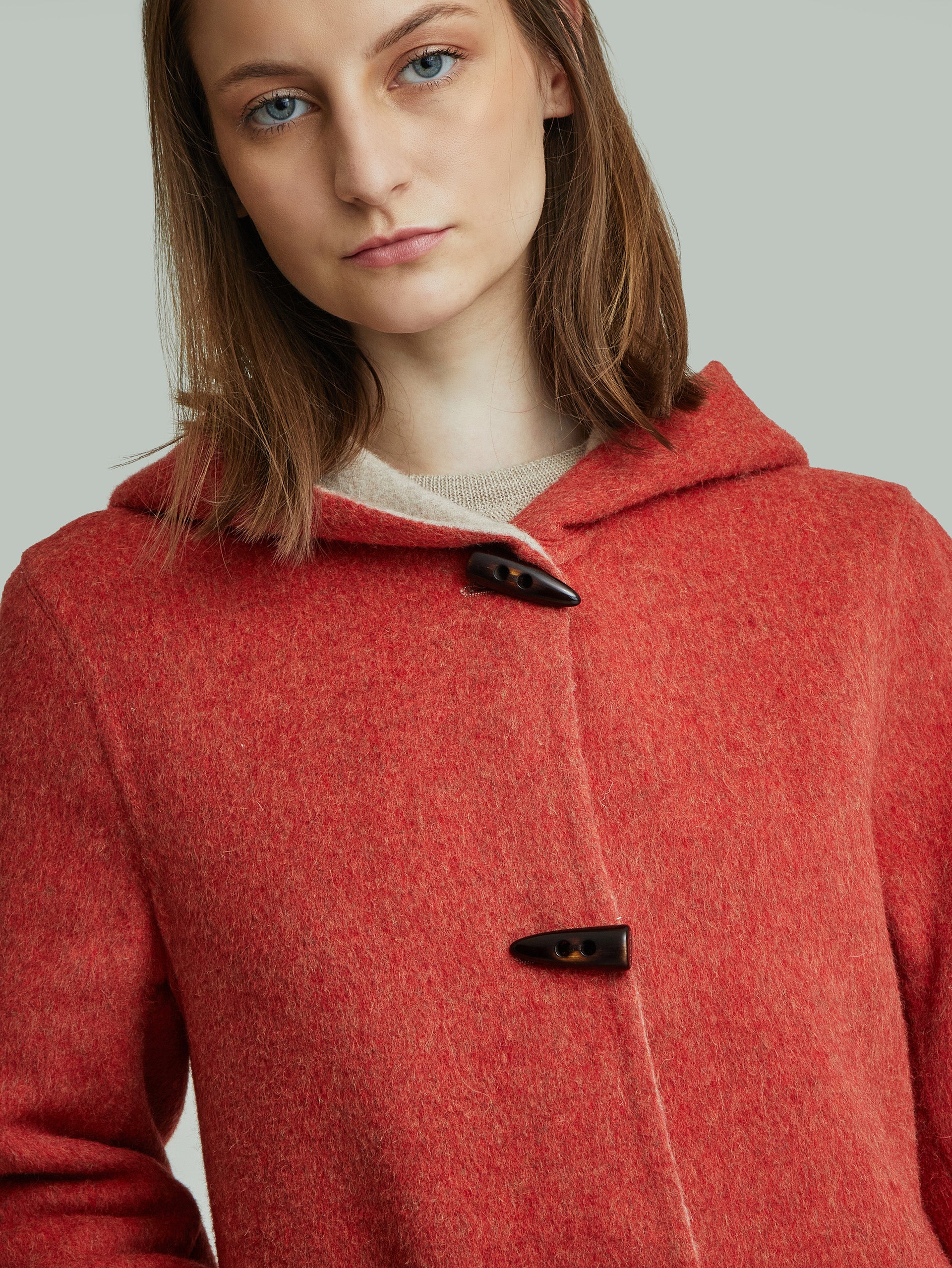 Alaia Coat Baby Alpaca Color Orange - Image 6