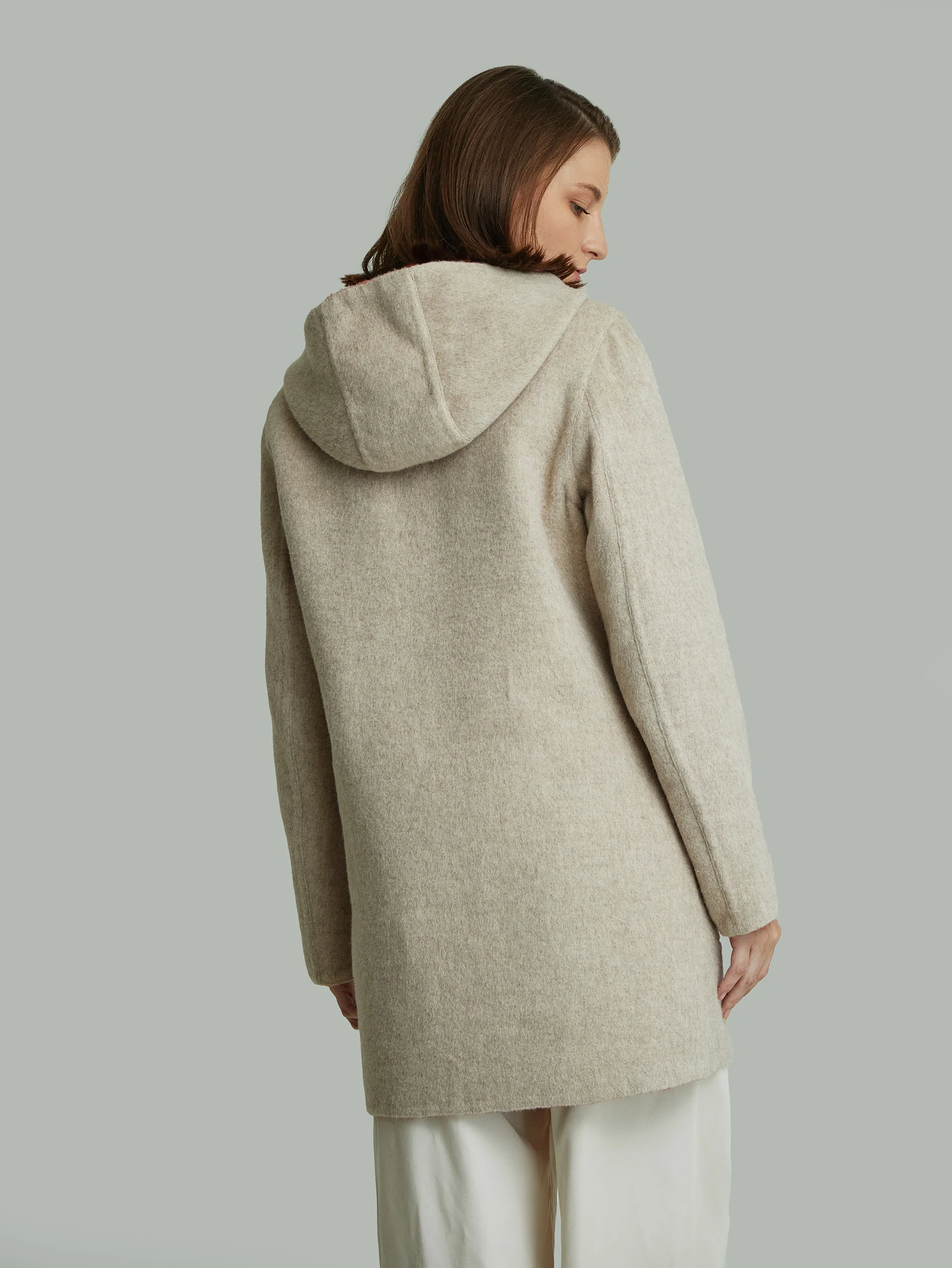 Alaia Coat Baby Alpaca Color Orange - Image 9