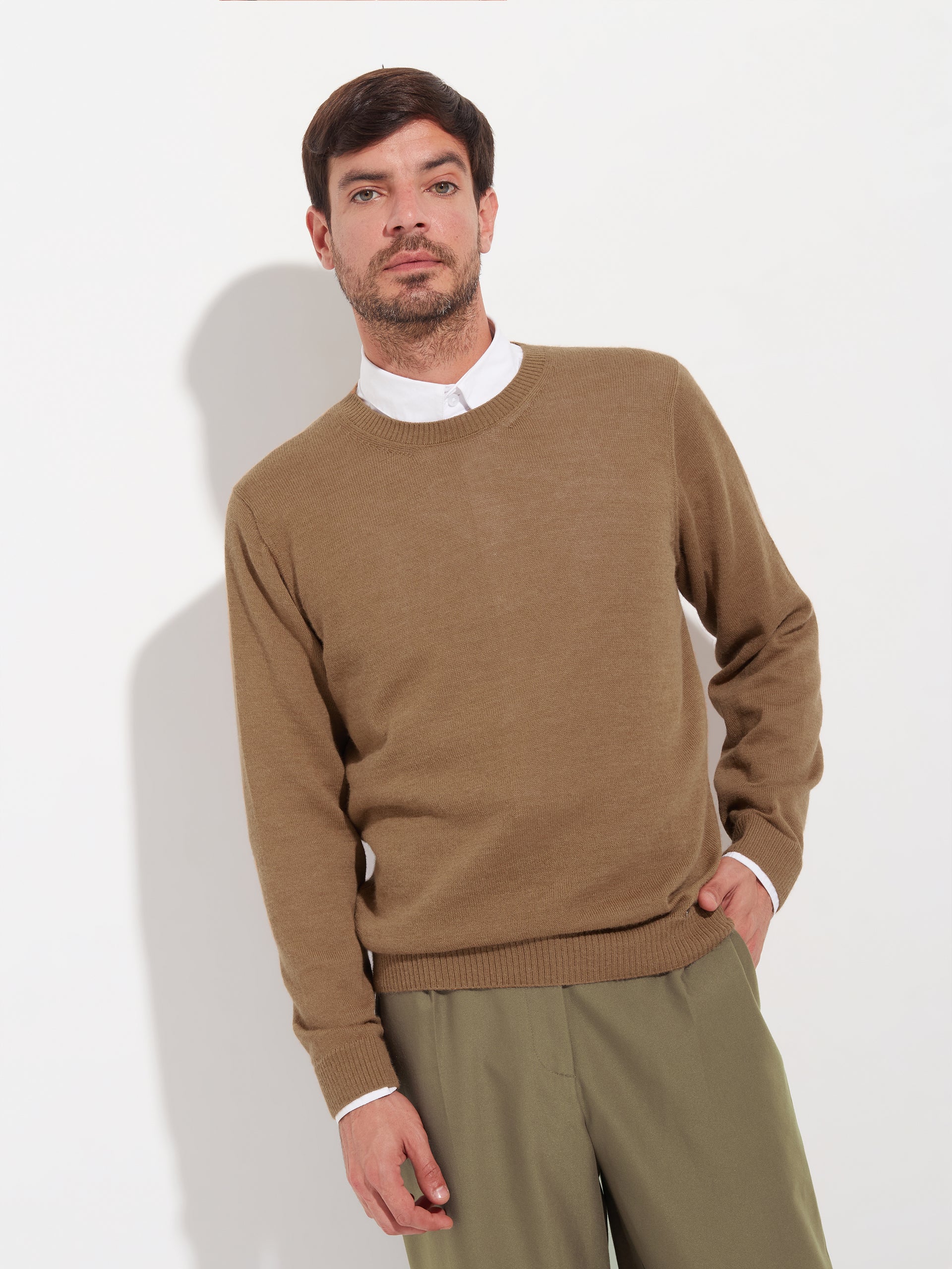 Alaska Sweater Baby Alpaca Color Beige - Image 2