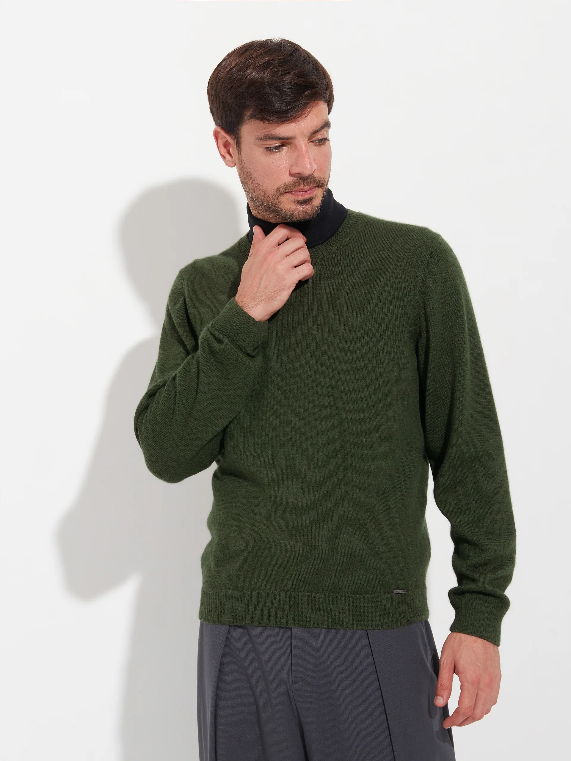 Alaska Sweater Baby Alpaca Color Green - Image 2