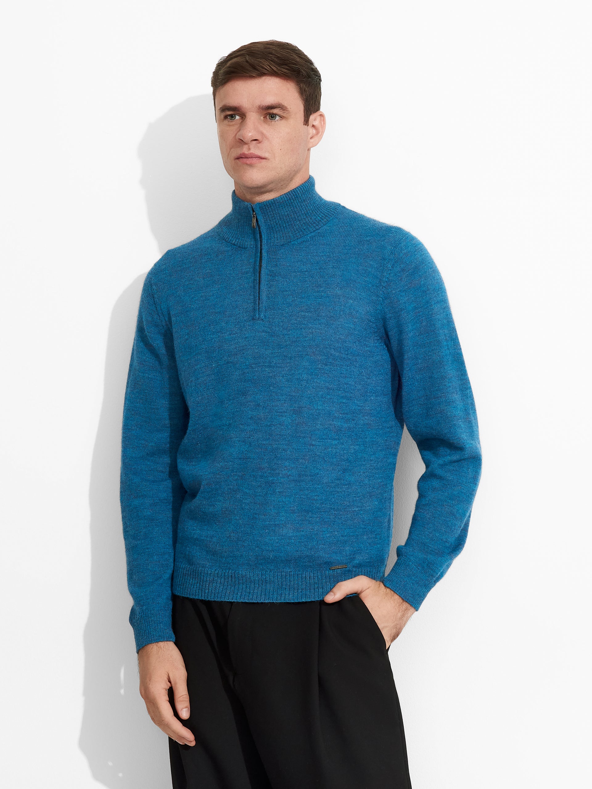Albert Sweater Baby Alpaca Color Blue - Image 2