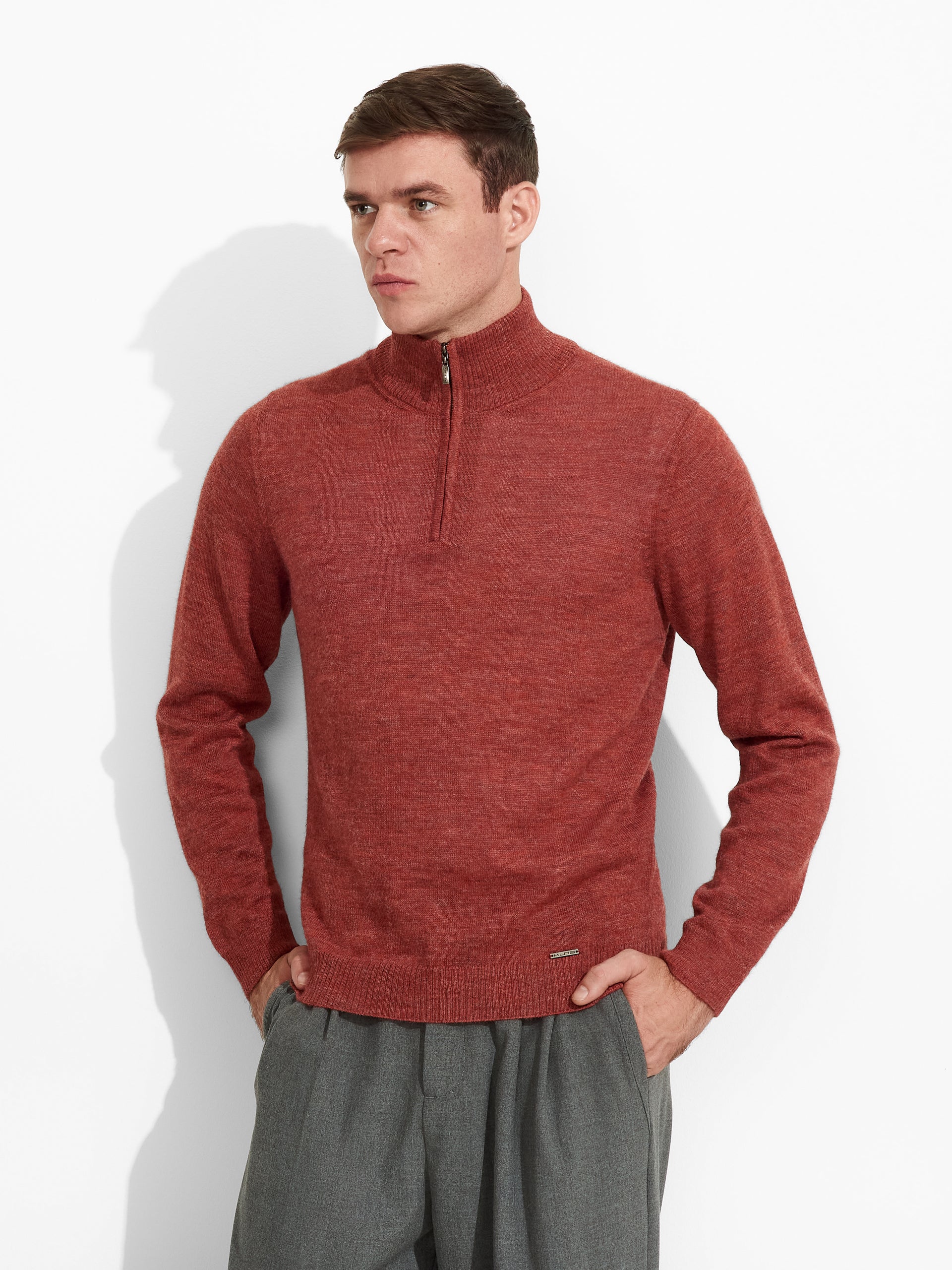 Albert Sweater Baby Alpaca Color Red - Image 2