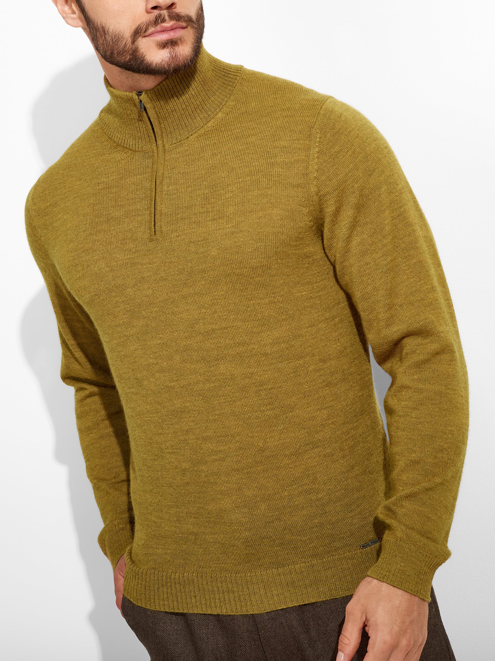 Albert Sweater Baby Alpaca Color Yellow - Image 5