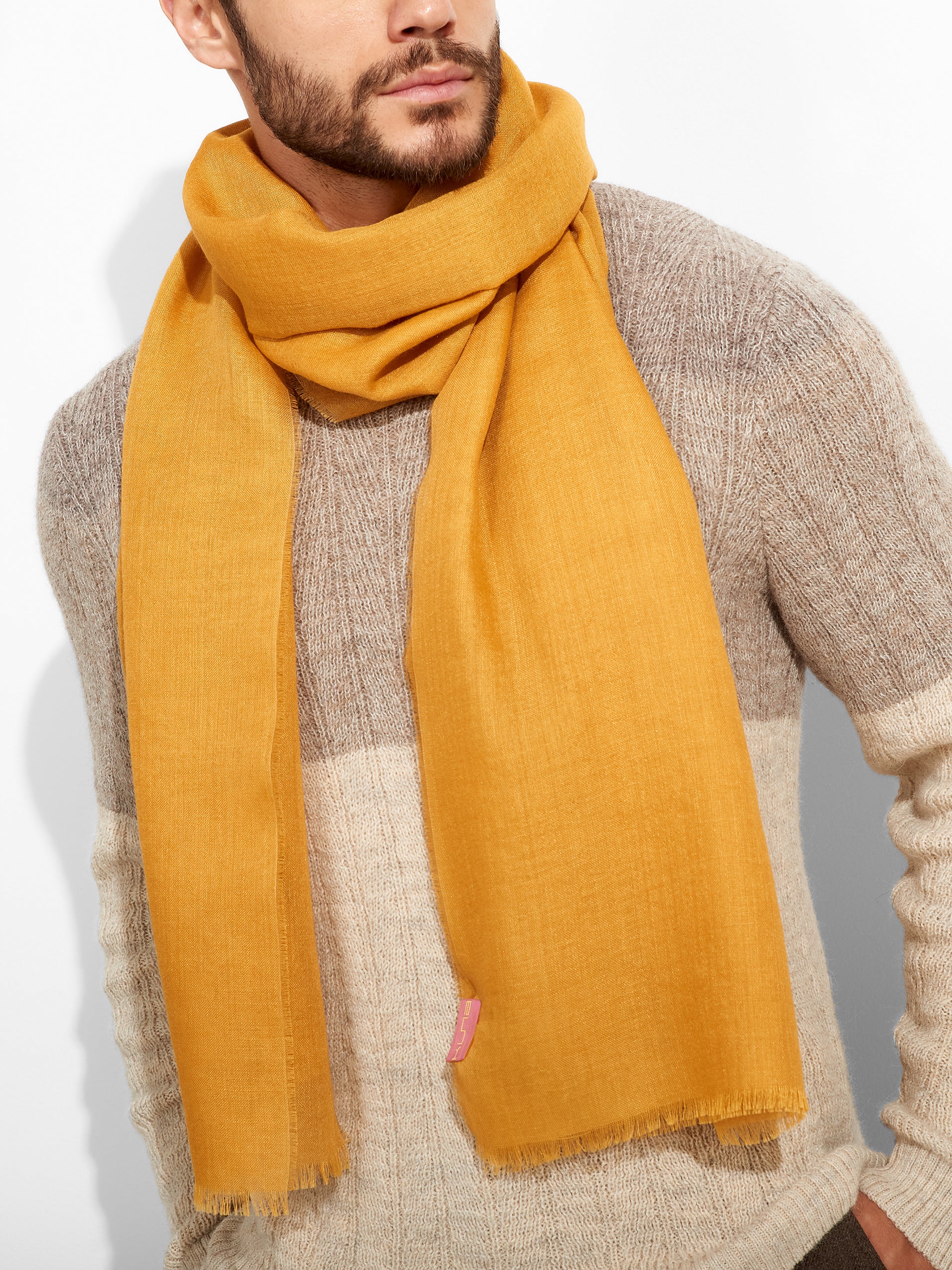 Alondra Shawl Baby Alpaca Color Yellow - Image 5
