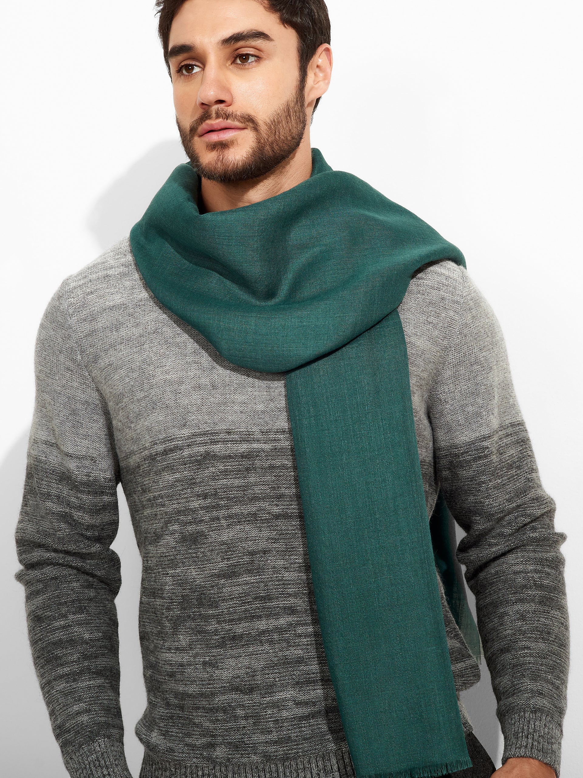 Alondra Shawl Baby Alpaca Color Dark Green - Image 5