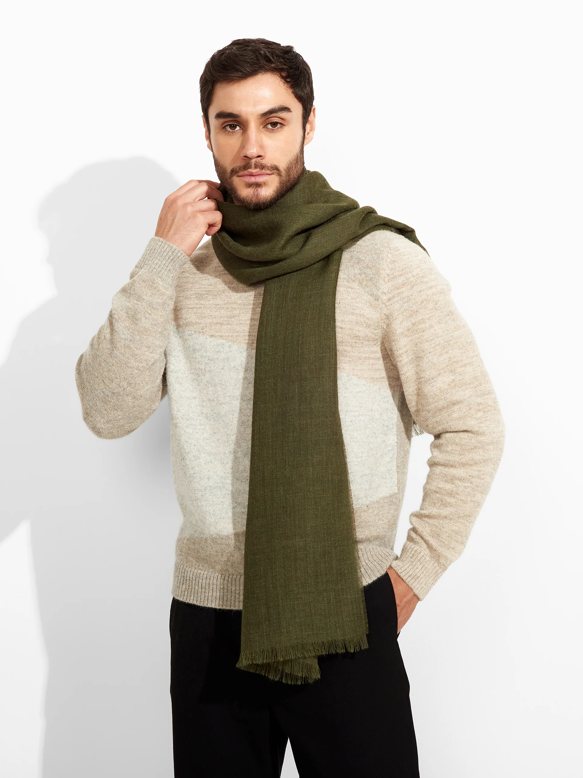 Amareto Shawl Baby Alpaca Color Green - Image 4