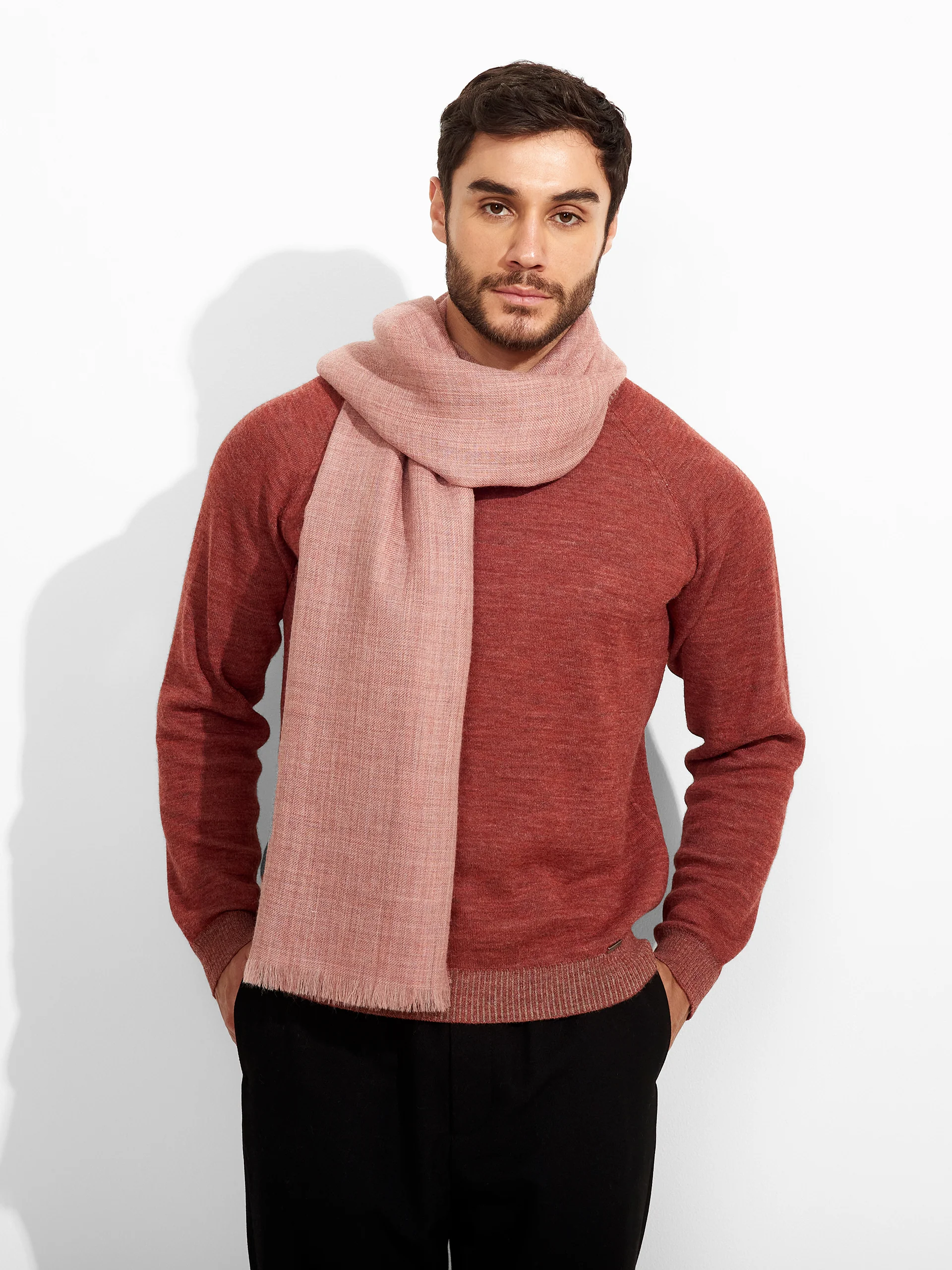 Amareto Shawl Baby Alpaca Color Pink - Image 4