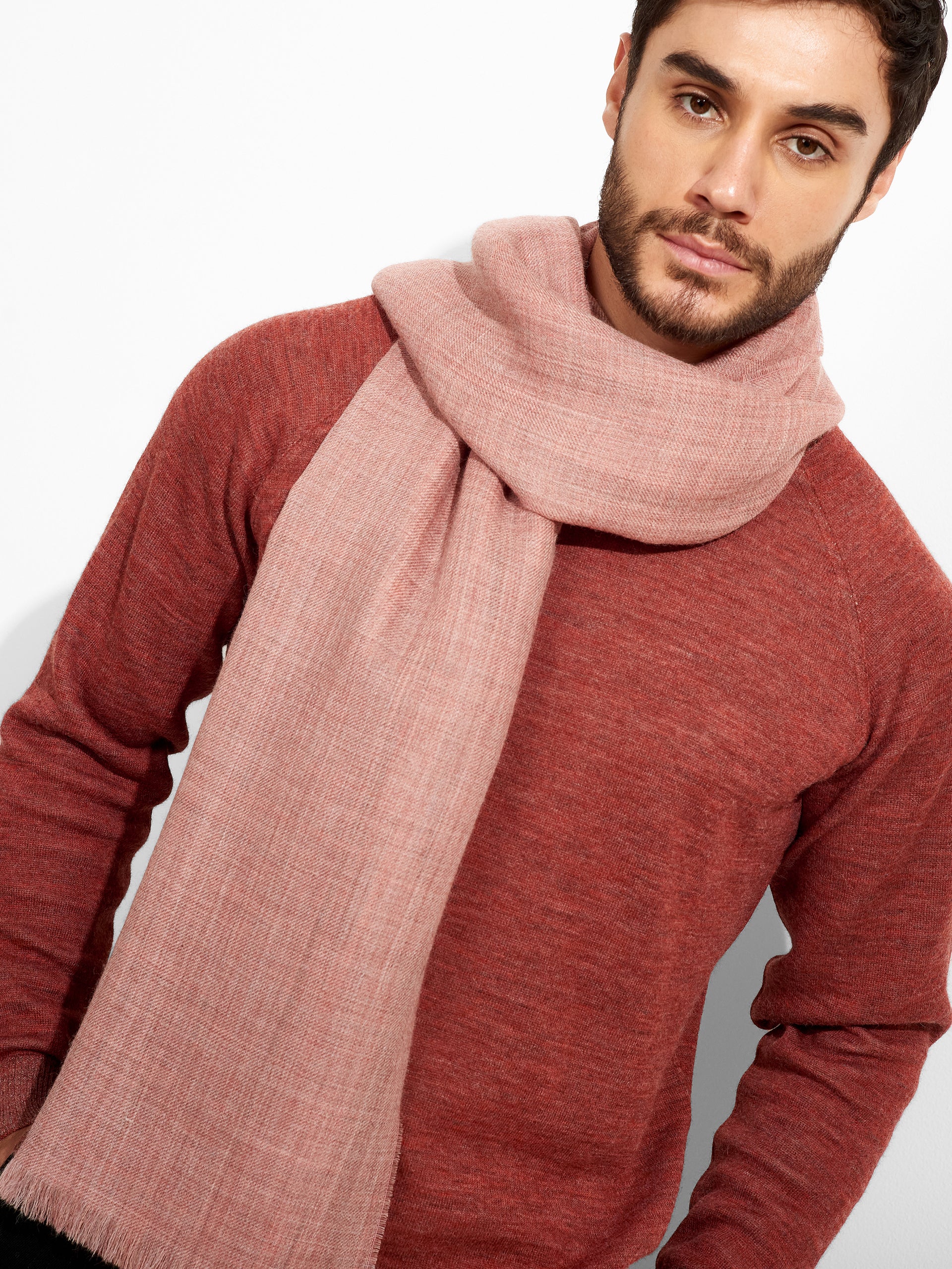 Amareto Shawl Baby Alpaca Color Pink - Image 5