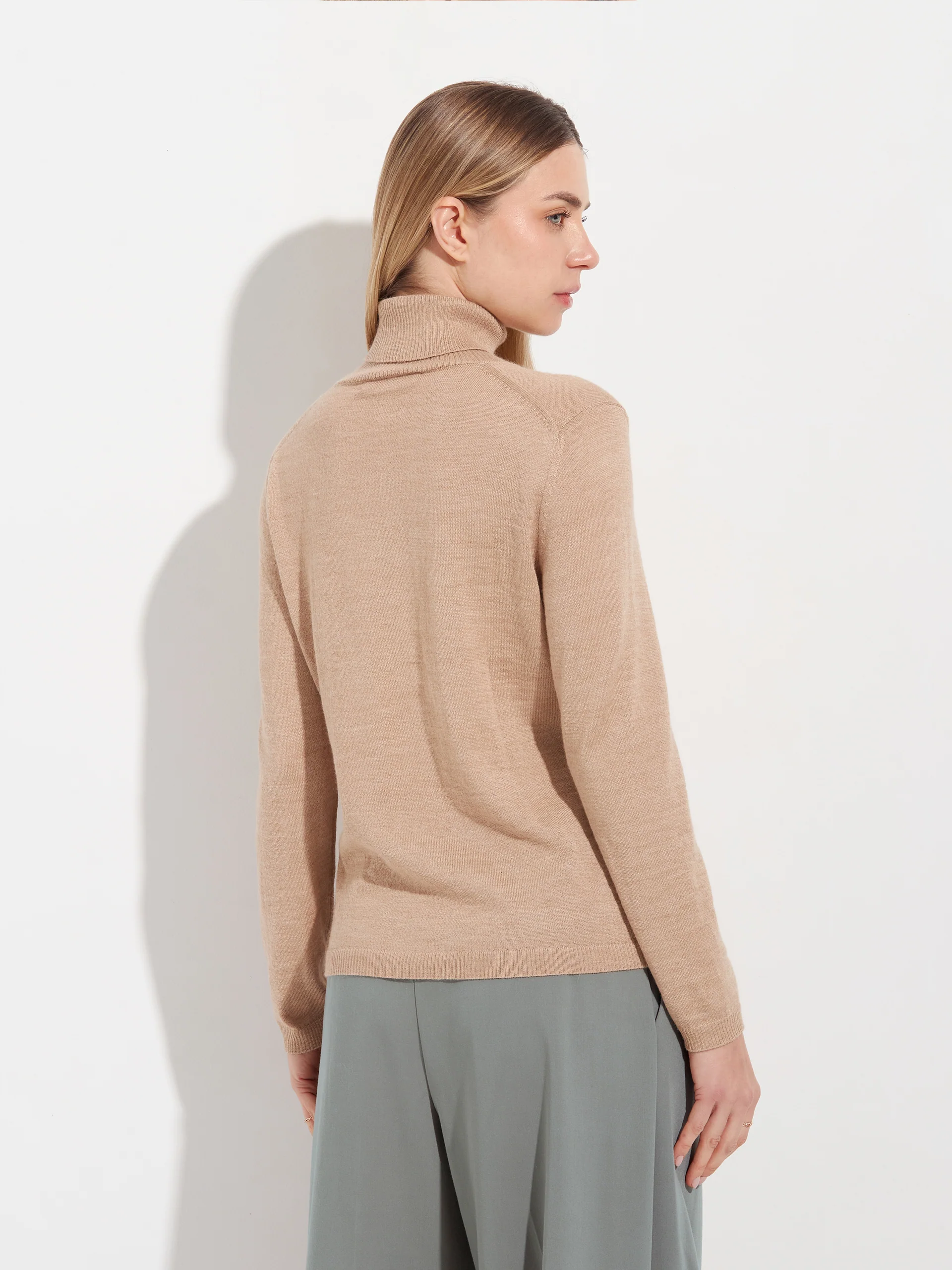 Amber Sweater Baby Alpaca Color Beige - Image 3