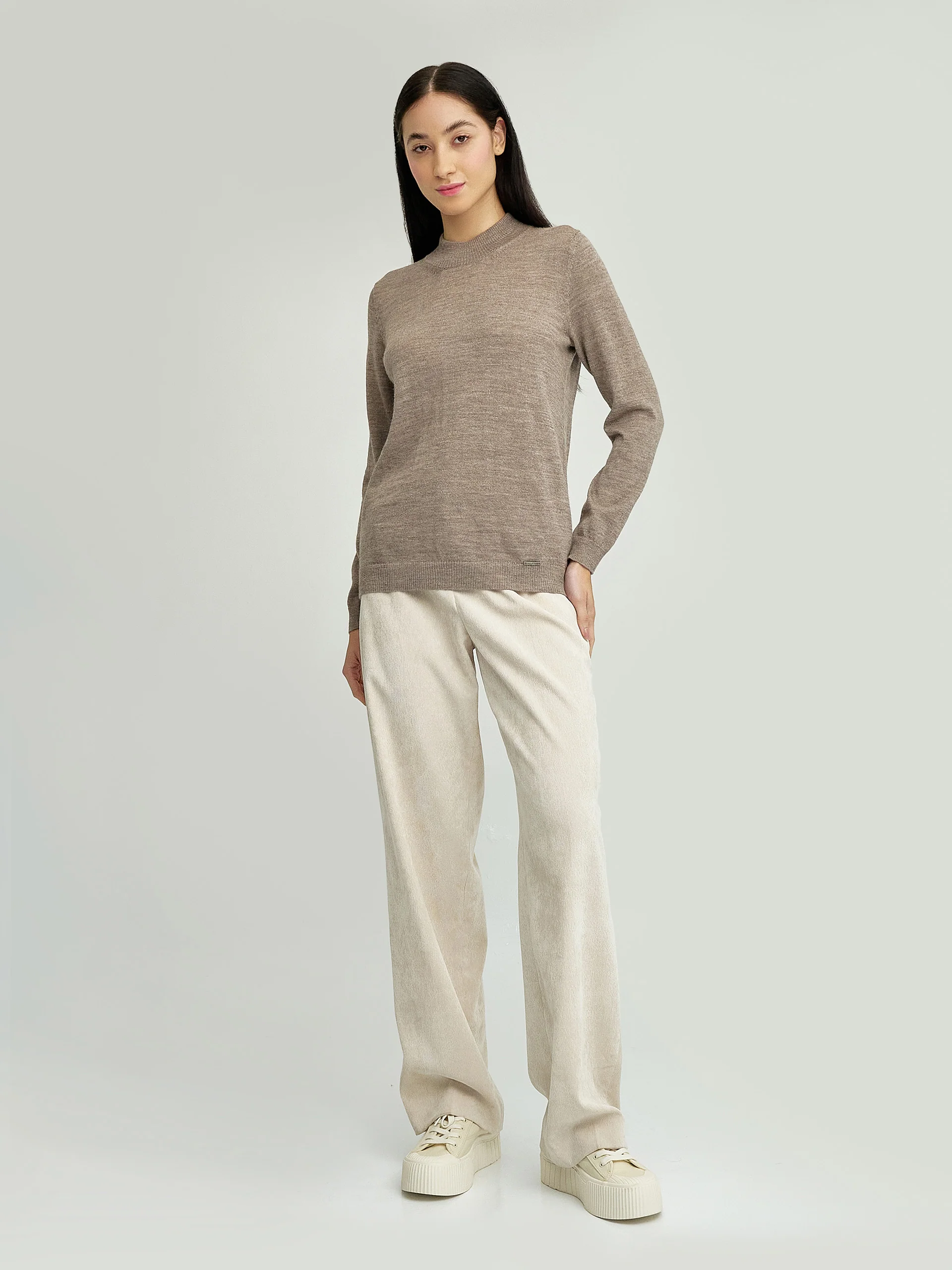 Anahi Sweater Baby Alpaca Color Beige - Image 4