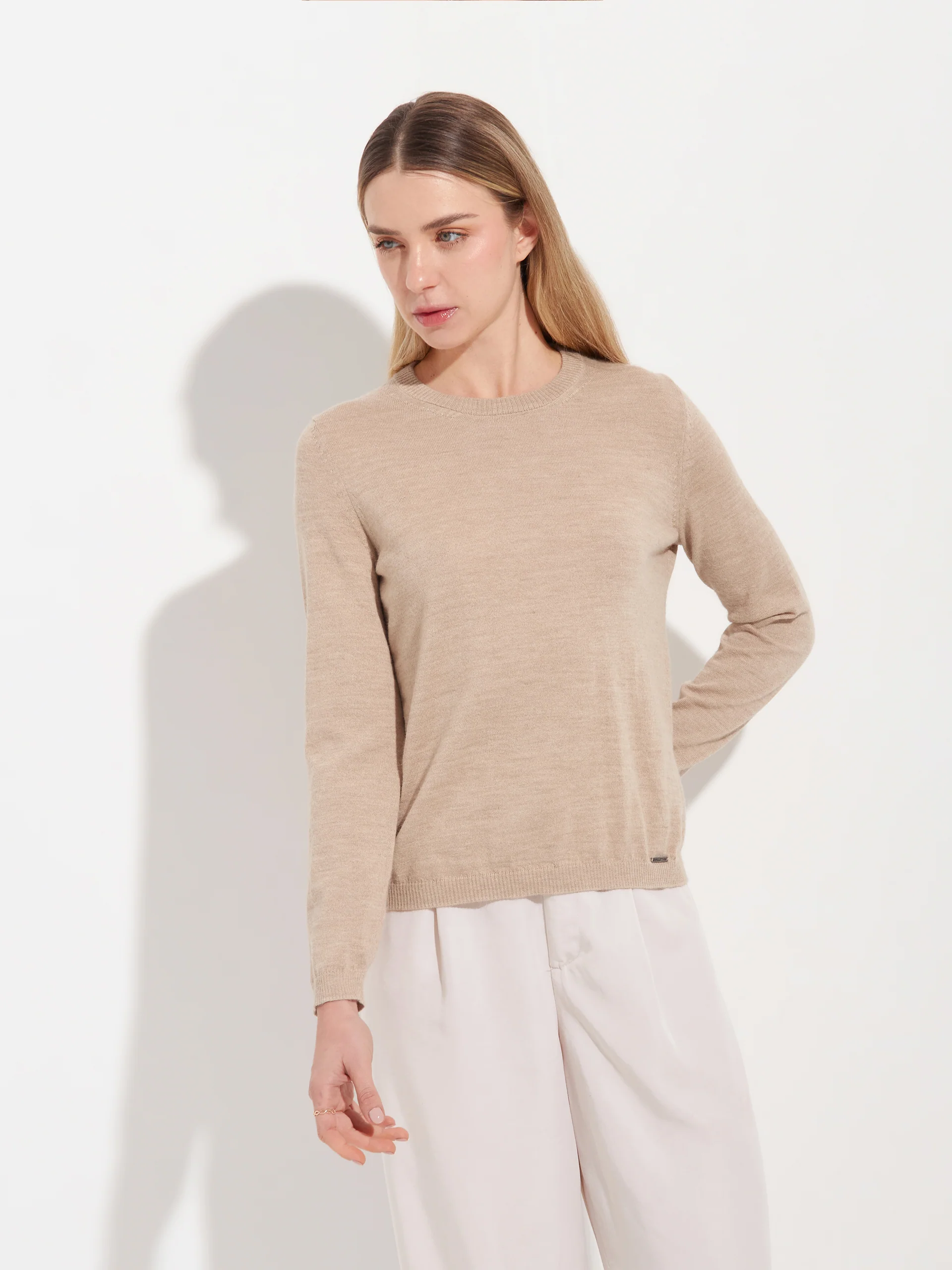 Anya Sweater Baby Alpaca Color Beige - Image 2