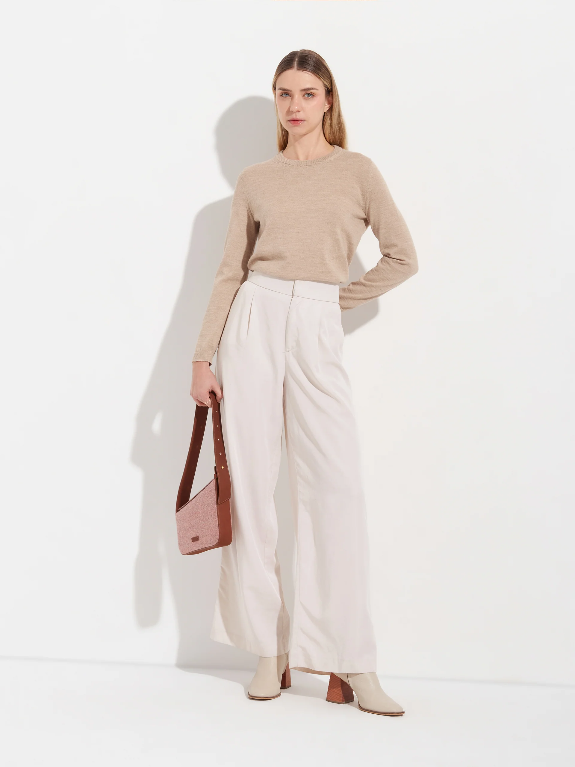 Anya Sweater Baby Alpaca Color Beige - Image 4