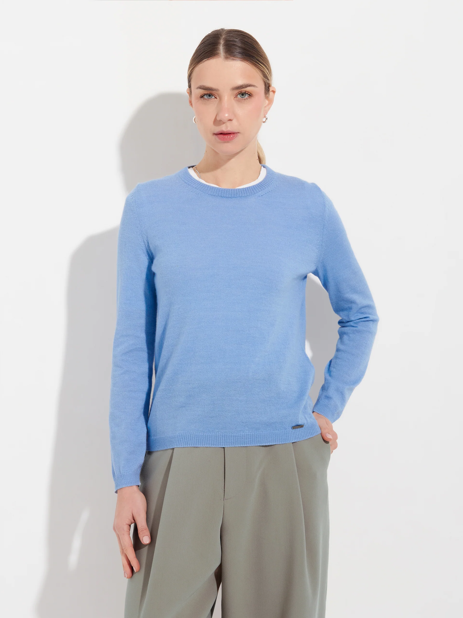 Anya Sweater Baby Alpaca Color Light Blue - Image 2