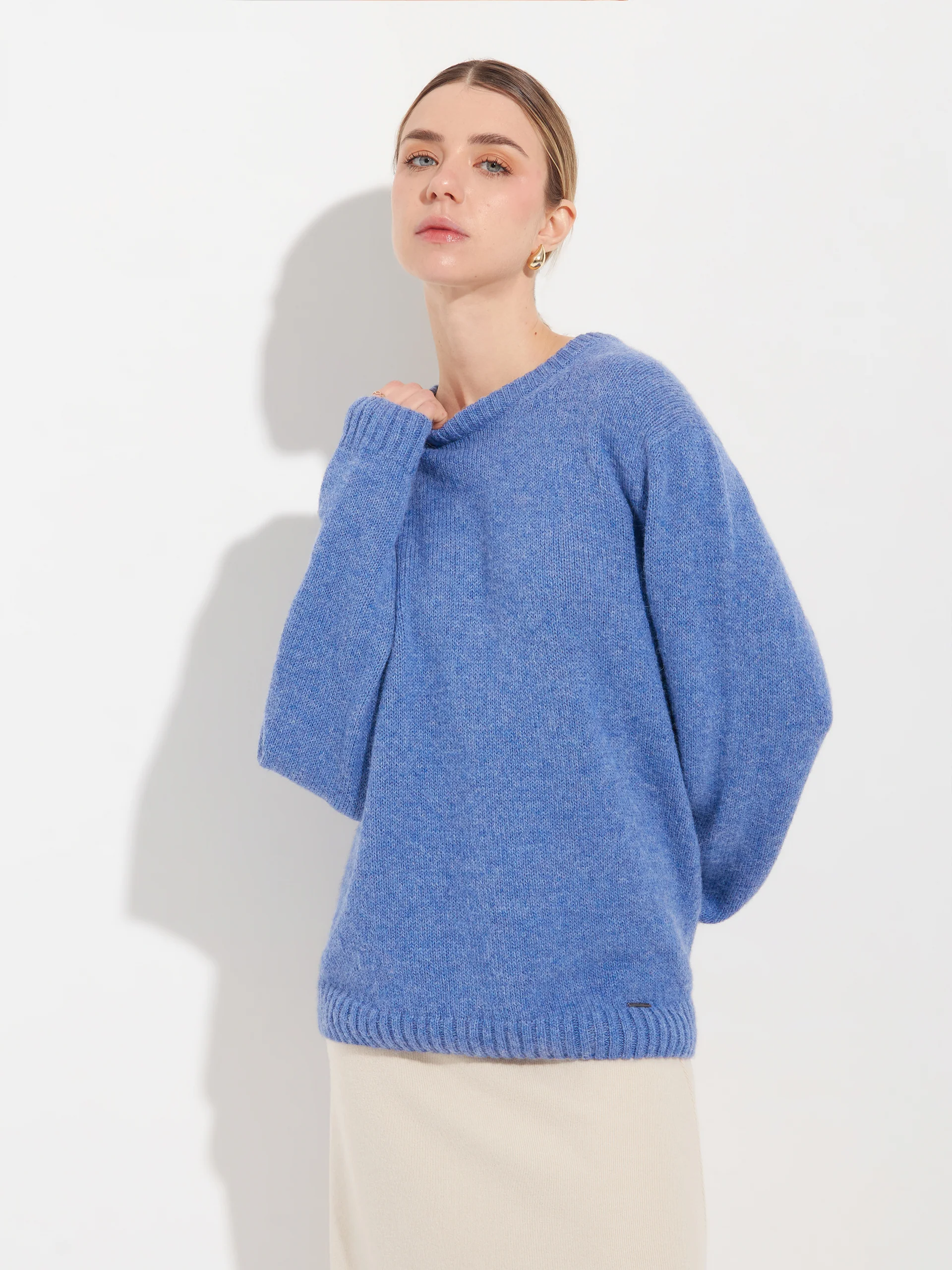 Arequipa Sweater Baby Alpaca Color Blue - Image 2