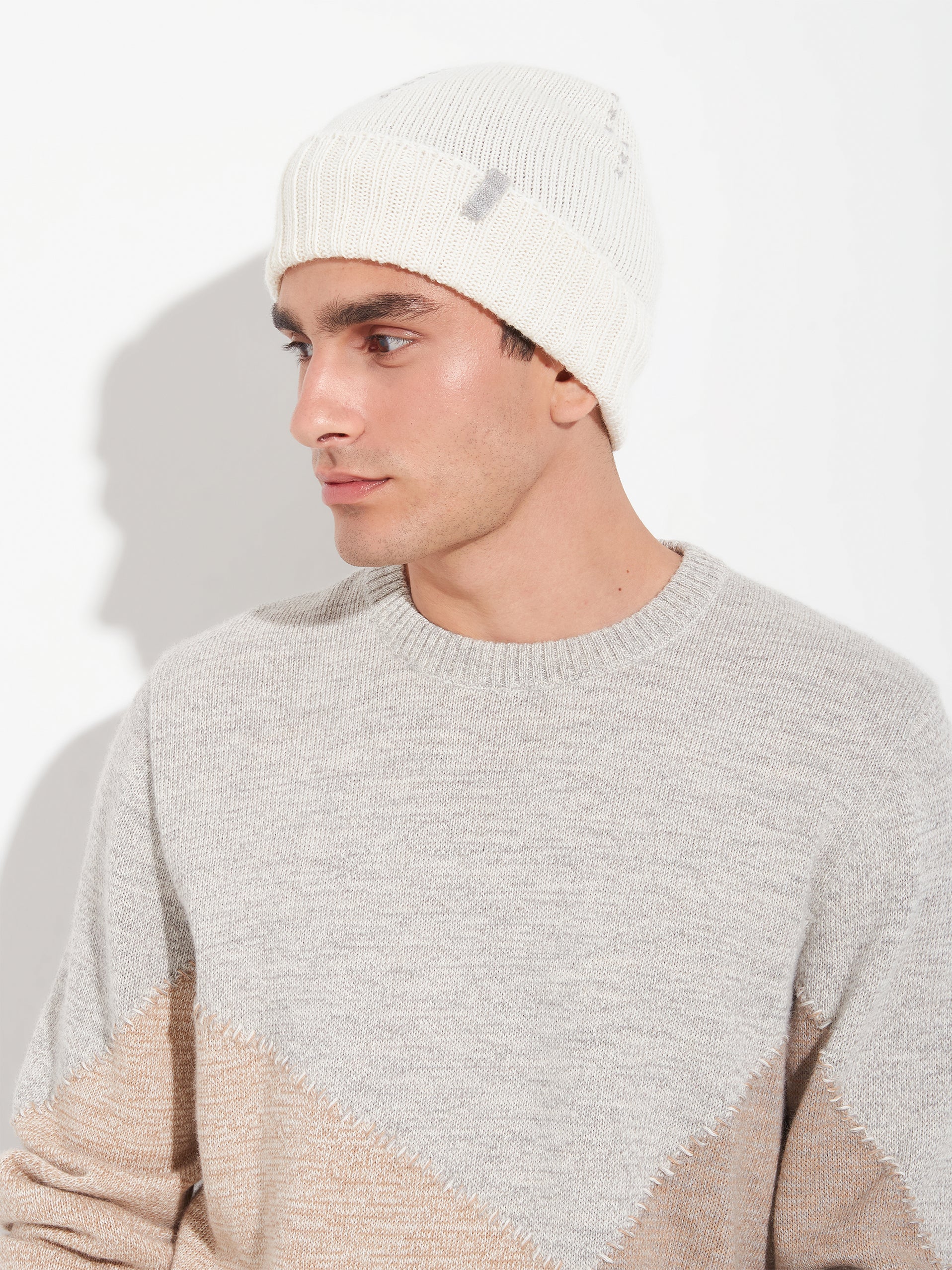 Beanie Hat Baby Alpaca Color Beige - Image 4